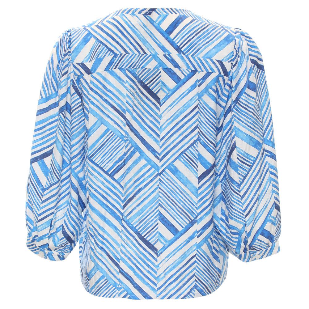 RANT & RAVE LADIES Alexis Blue Blouse Blue back view