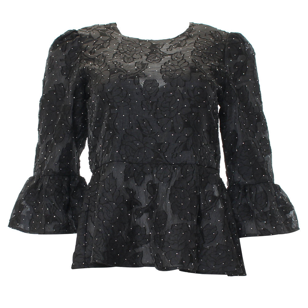 RANT & RAVE LADIES Alla Black Top Black side view