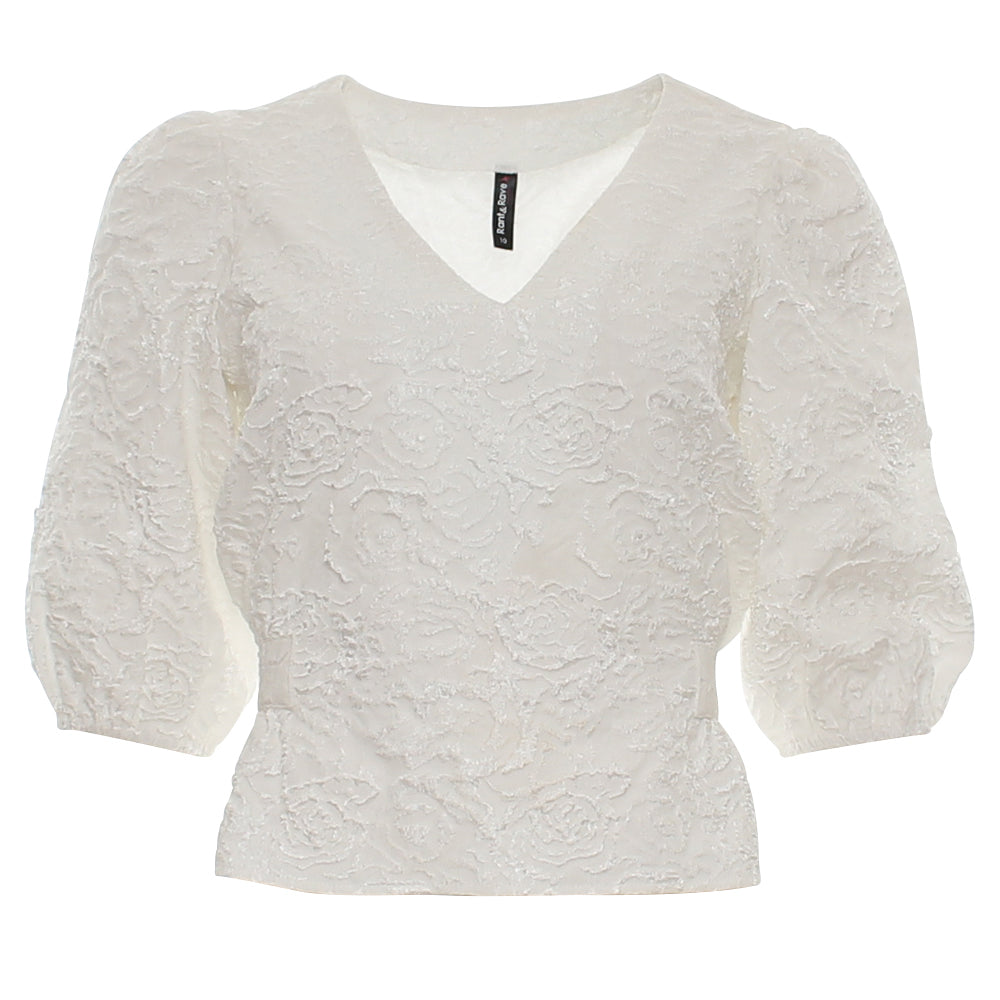 RANT & RAVE LADIES Alma White Top White back view