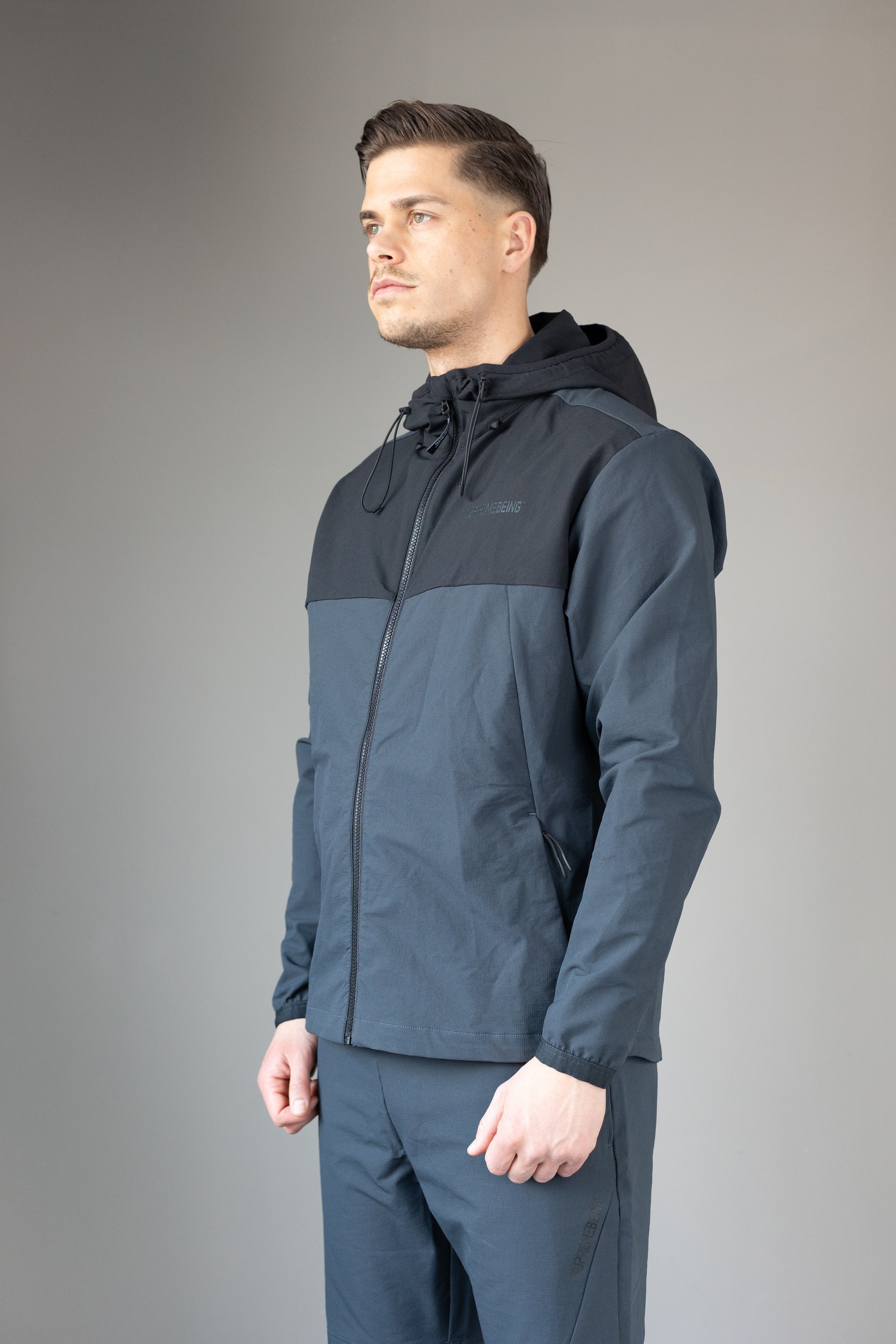 Supreme Being Tecnica Black/Steel Grey Zipper Black/Steel Grey model front view