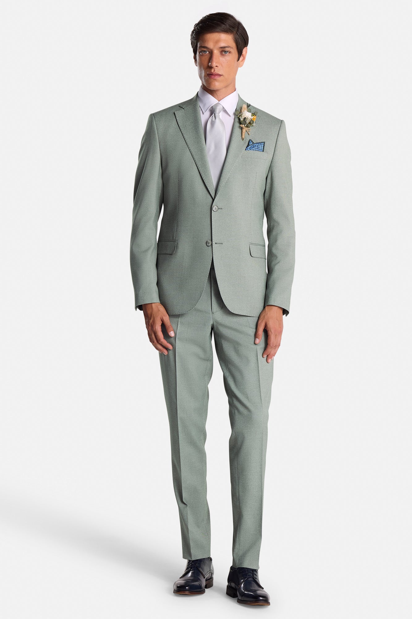 BENETTI Albert Sage Trousers Sage model front view