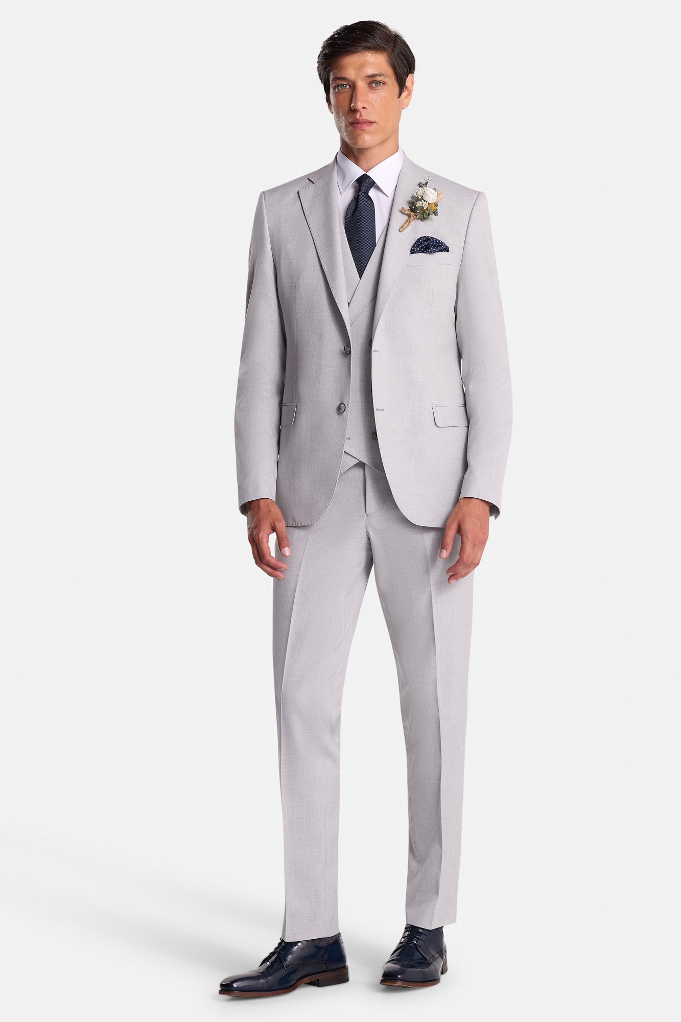 BENETTI Albert Silver Trousers SILVER flat front view