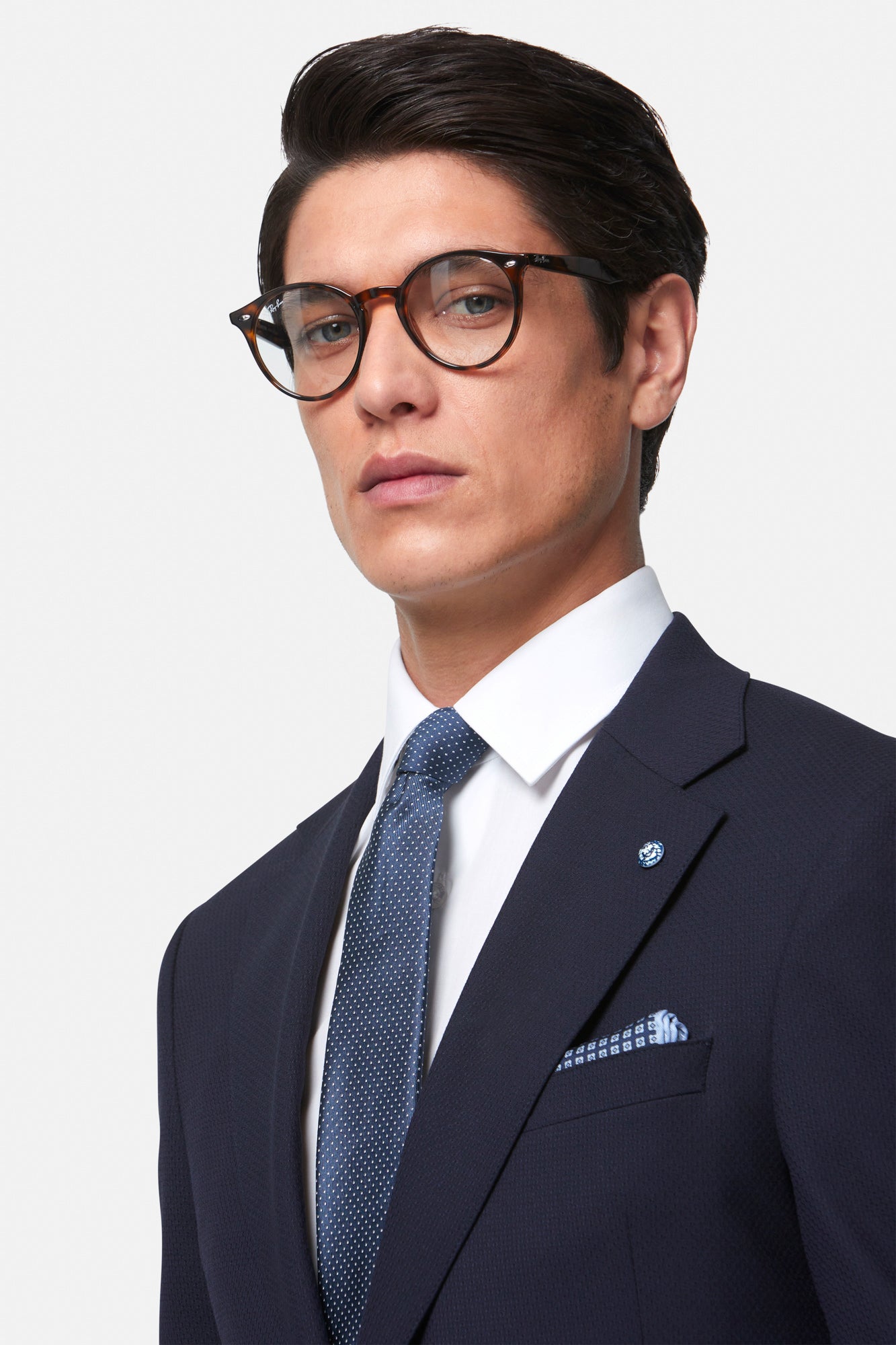 Austin Navy Jacket-Lapel detail view