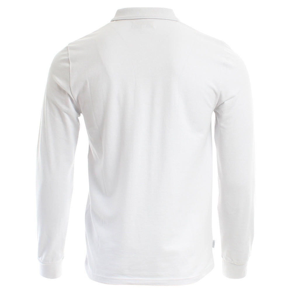 Kenrow Menswear Brodie Long Sleeve Polo-White White side view