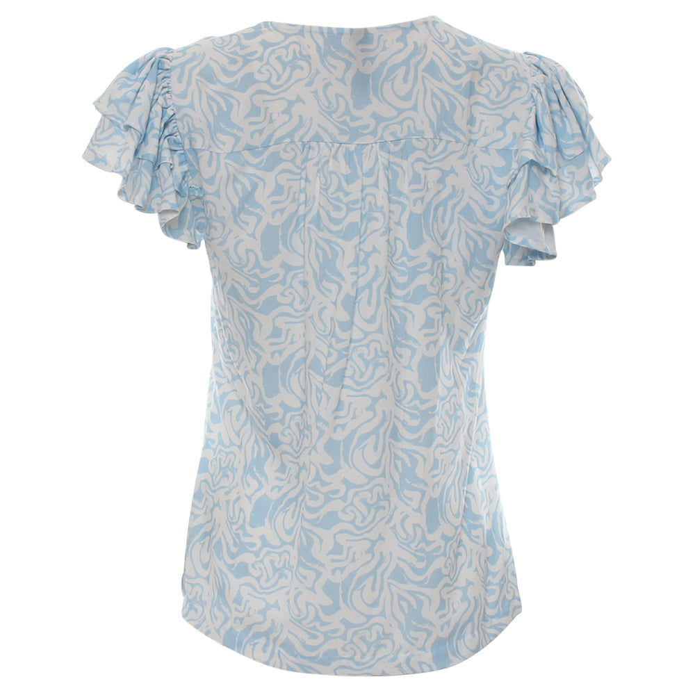 Ladies Belva Blue Top-Back View