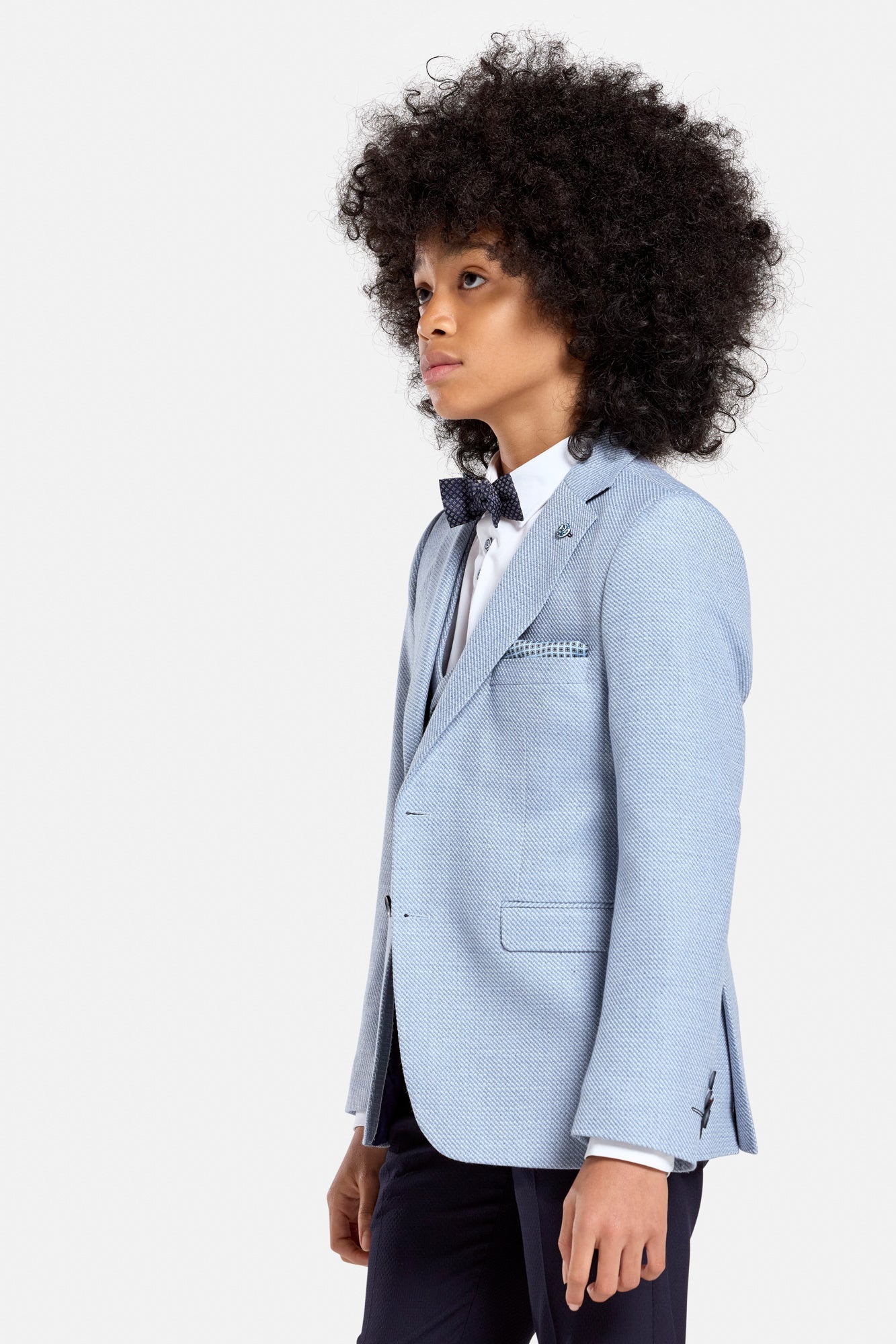 Benetti Boyswear Harold Ice 3 Piece Boys Suit ICE detail view