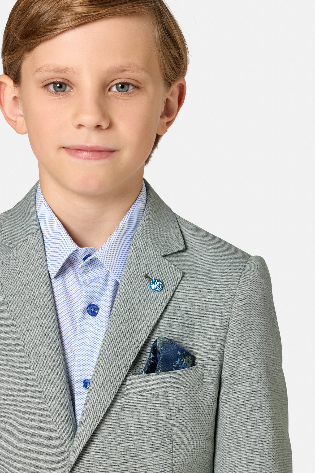 Benetti Boyswear Albert Boys Sage Blazer Sage back view