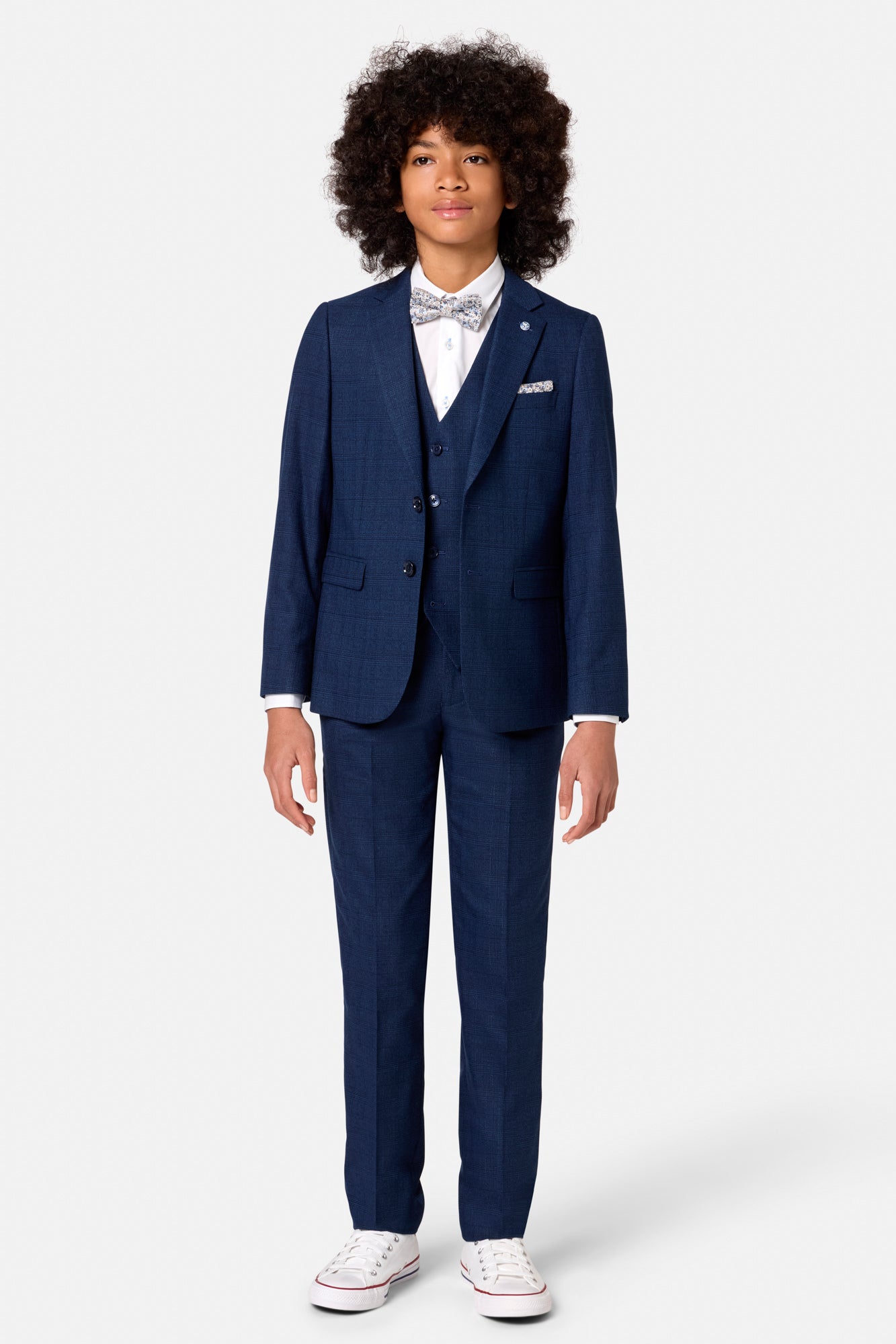 Benetti Boyswear Boys Philip Indigo 3 Piece Suit Indigo side view