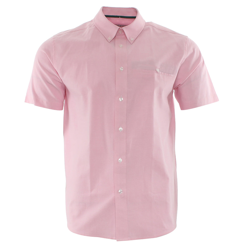 Men's Casey Pink Oxford Shirt-Ghost Front View