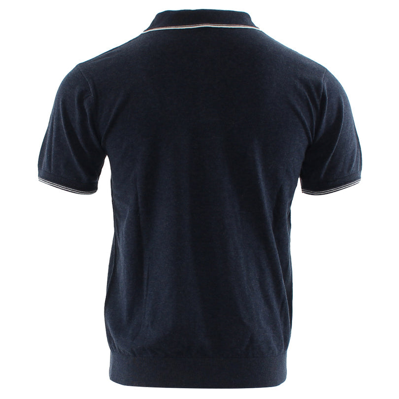 Men's Conrad Navy Polo Shirt-Back View