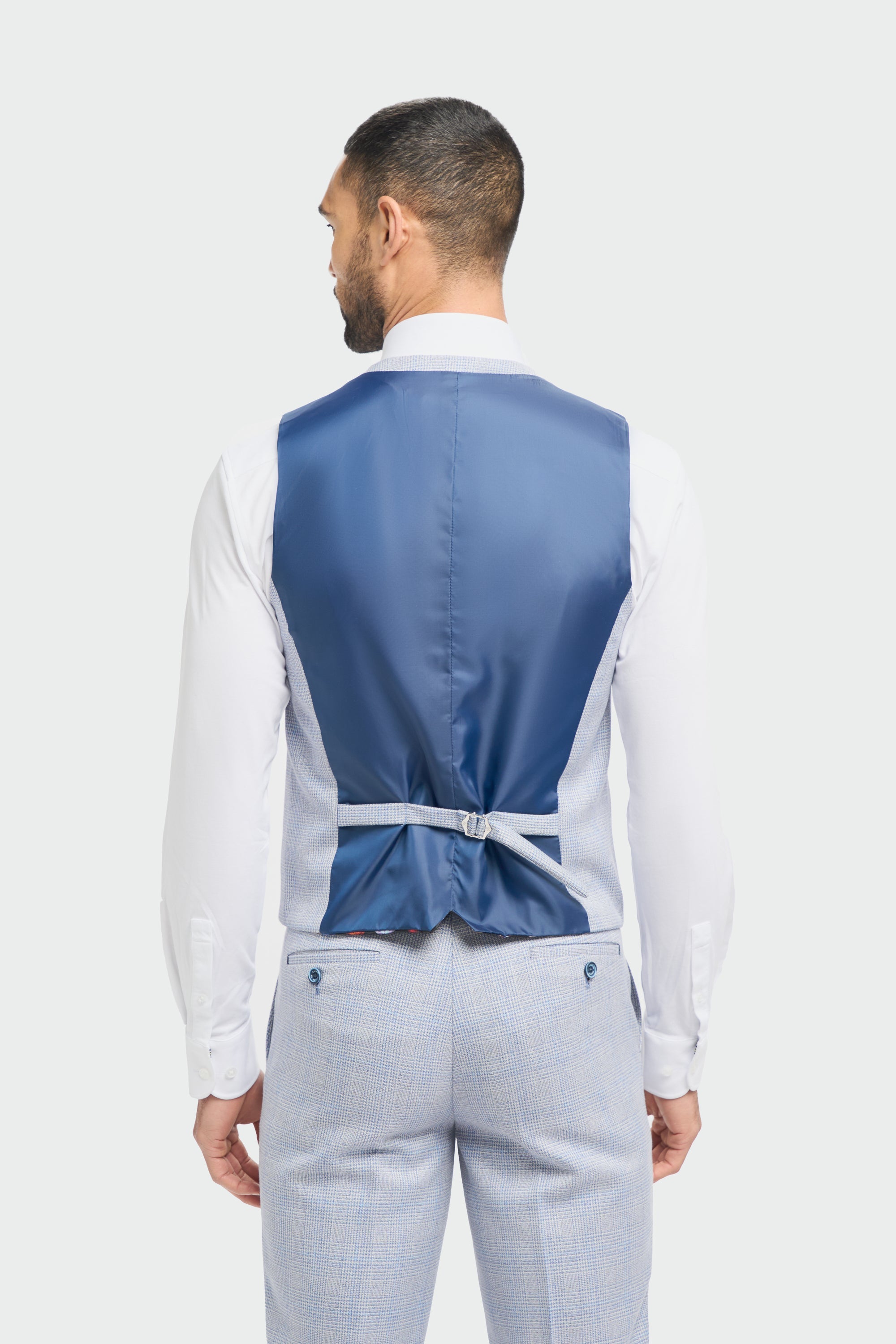 Men's Caridi Sky Waistcoat-Back View