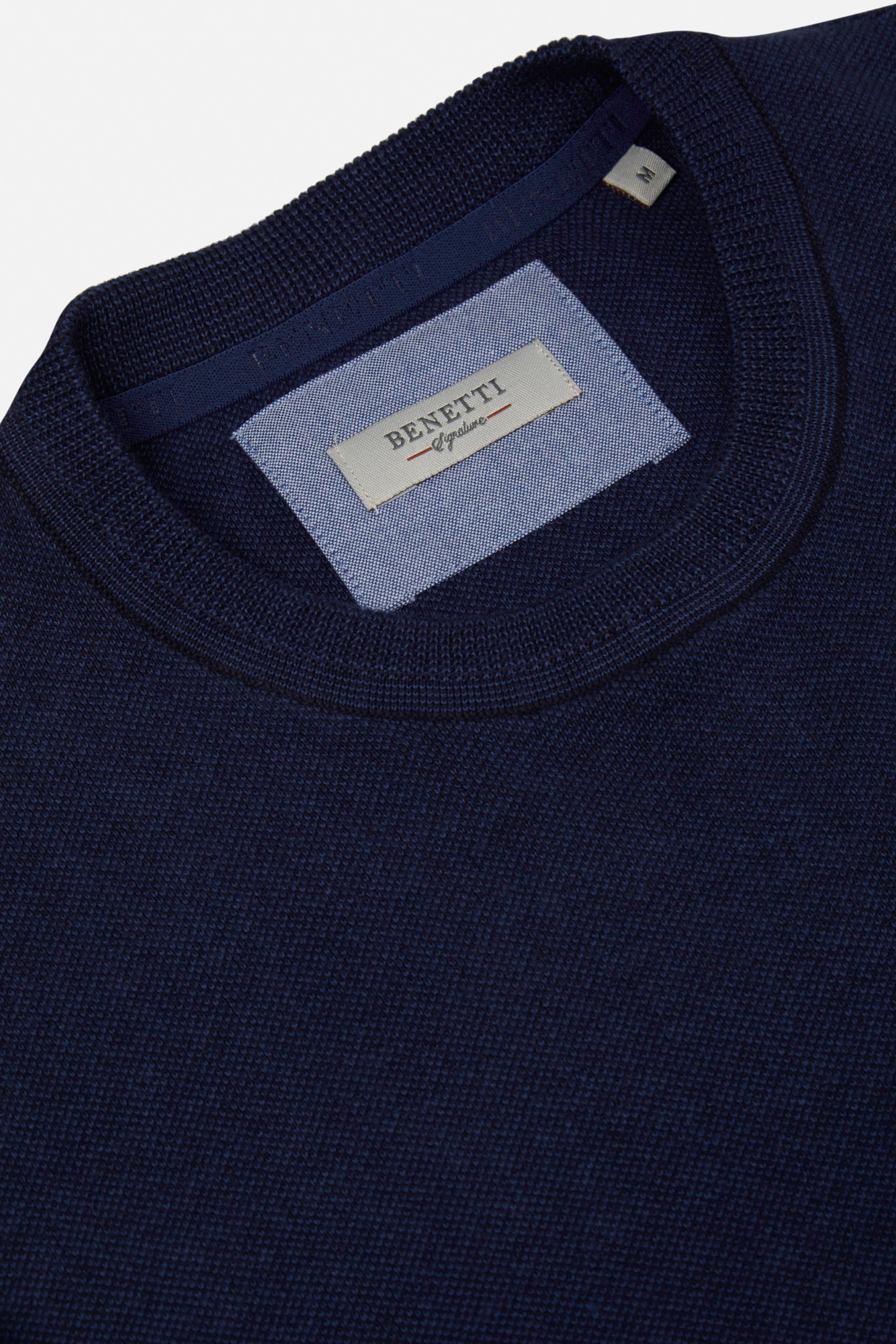 Men's Men's Carson Crew Neck Knit - Indigo-Neck View