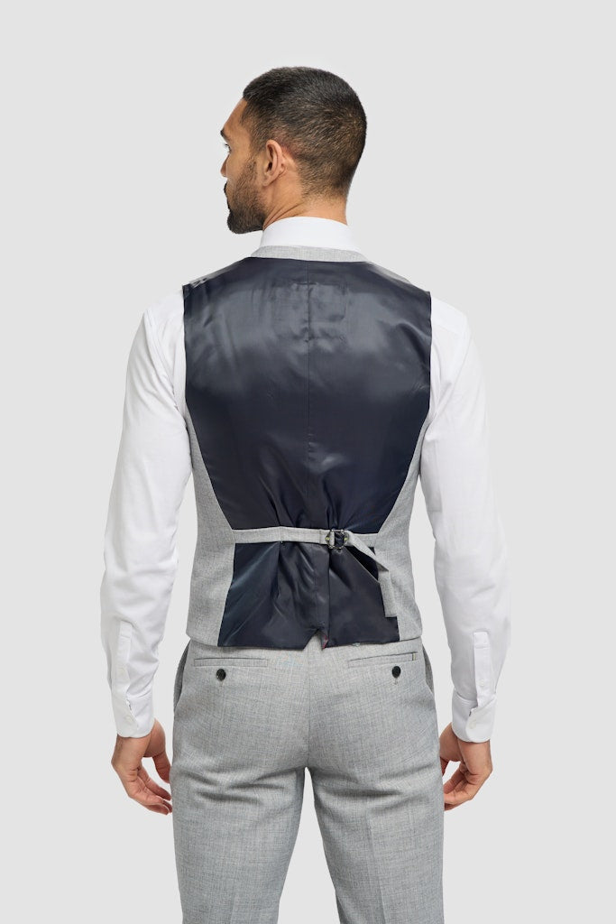 House of Cavani Malibu Grey Waistcoat Grey detail view