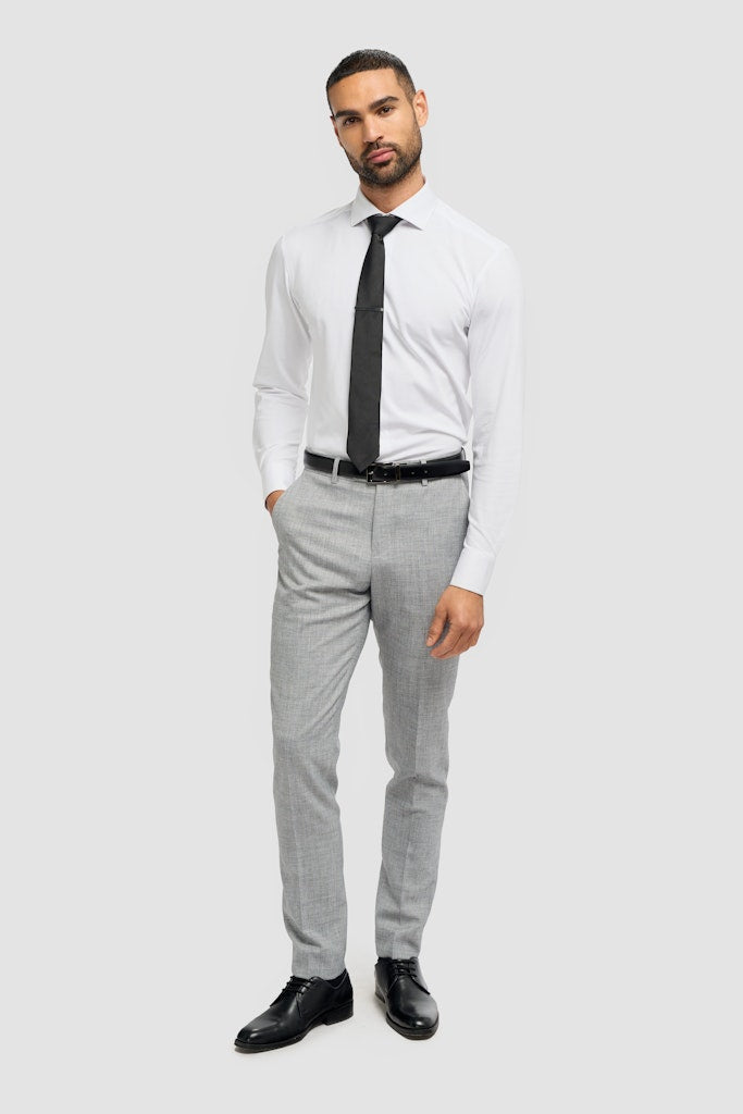 Malibu Grey Trousers-Full model view