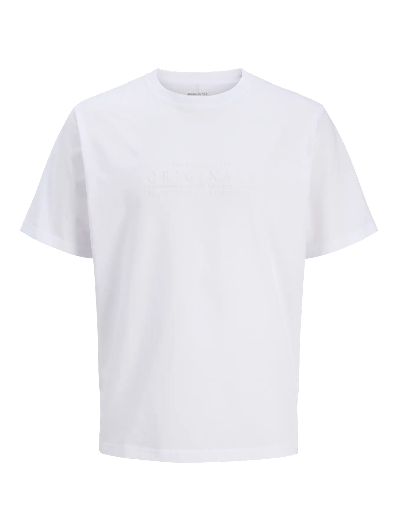 JACK JONES ORIGINALS Catskills Minimal T-Shirt-Bright White Bright White front view