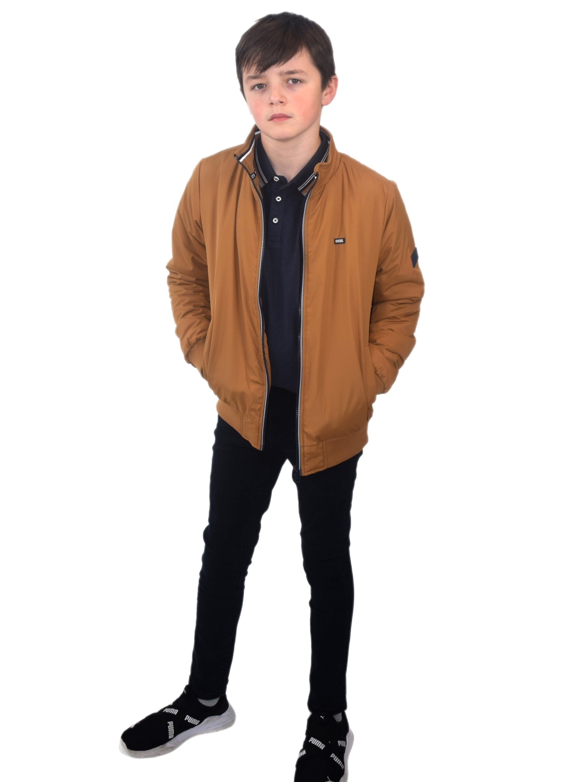 DIESEL KIDS Noel Jacket - Sand Sand front view