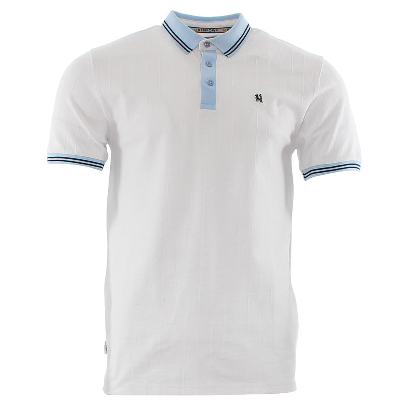 Men's Drake White Polo Shirt-Ghost View