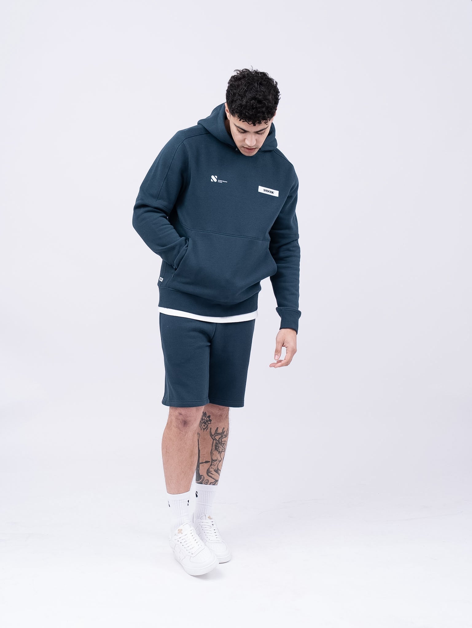 Supreme Being Diego Night Azure Hoodie Night Azure side view