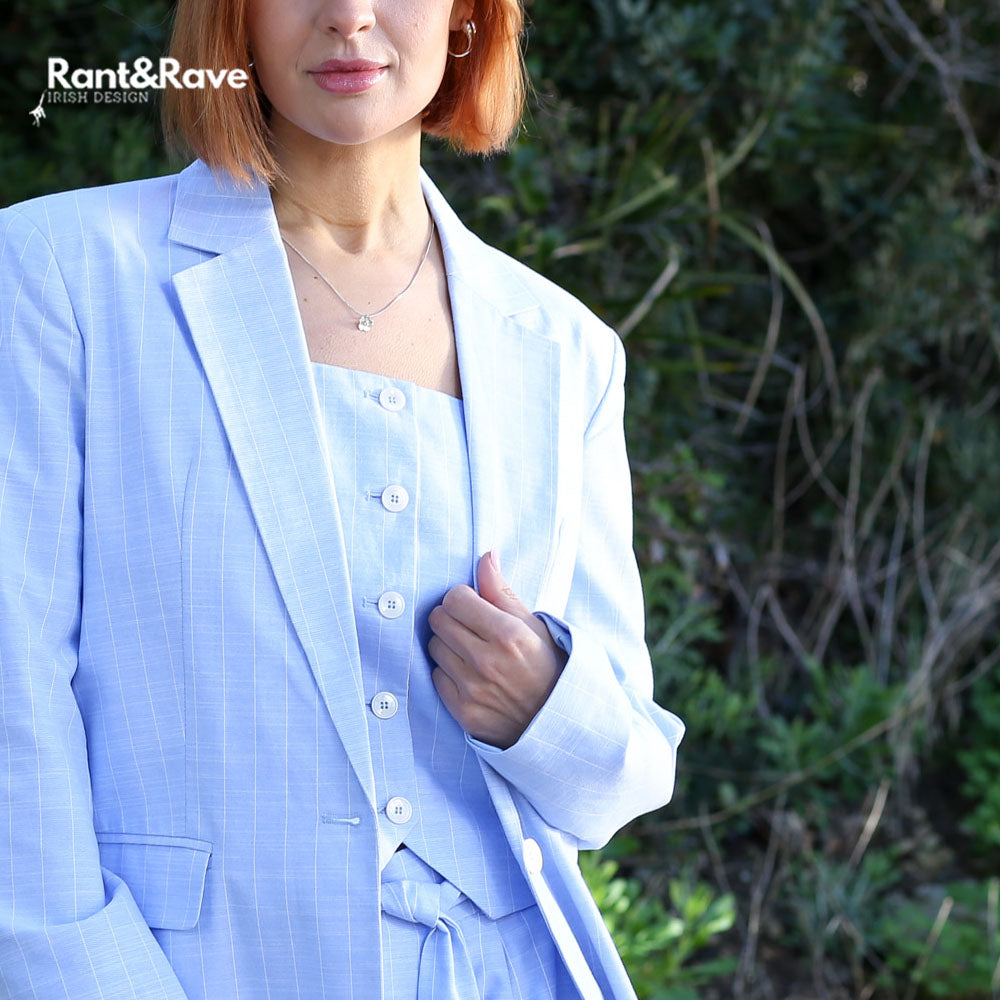 RANT & RAVE LADIES Edlyn Sky Waistcoat SKY detail view