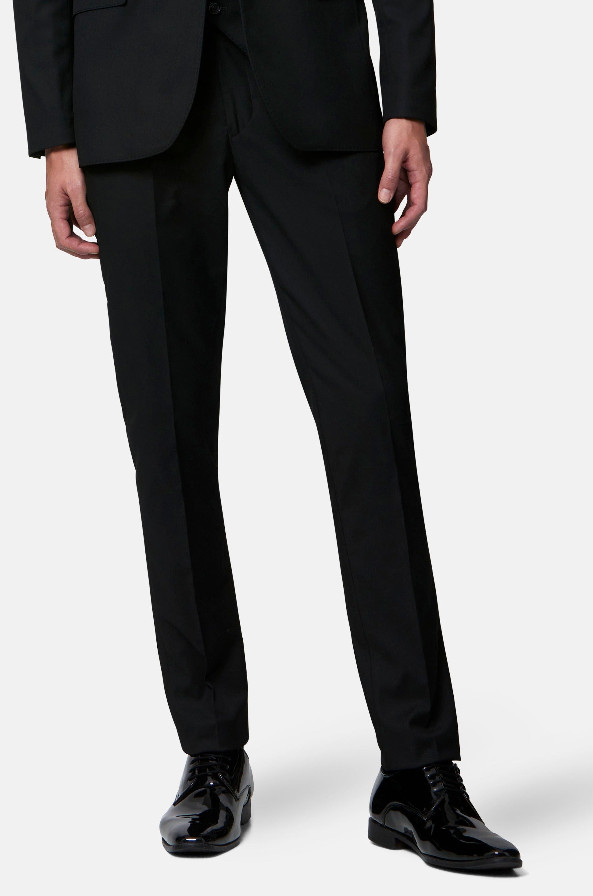 BENETTI Edina Black Trousers Black front view