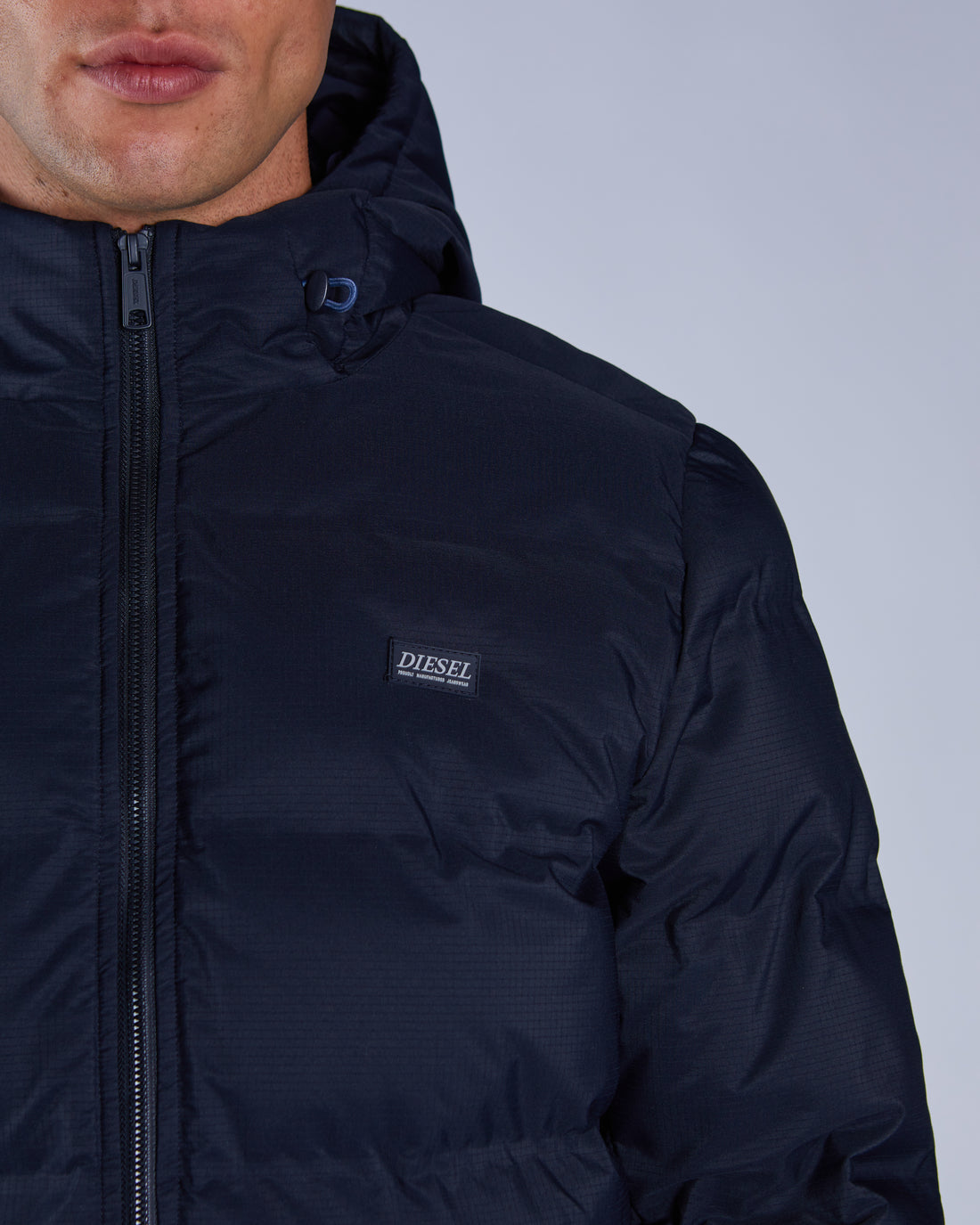 Diesel Faber Midnight Blue Jacket MIDNIGHT BLUE flat front view