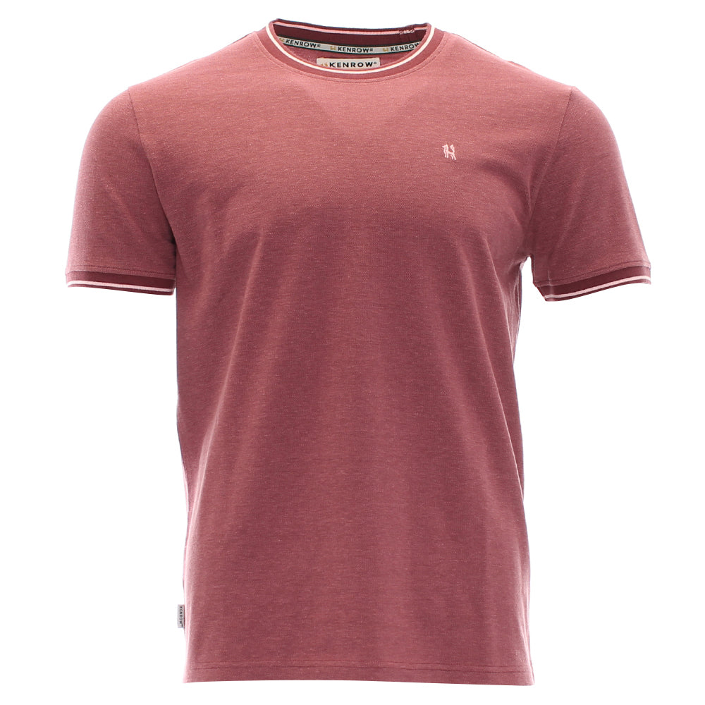 Kenrow Menswear Flynn Wine Tee WINE front view