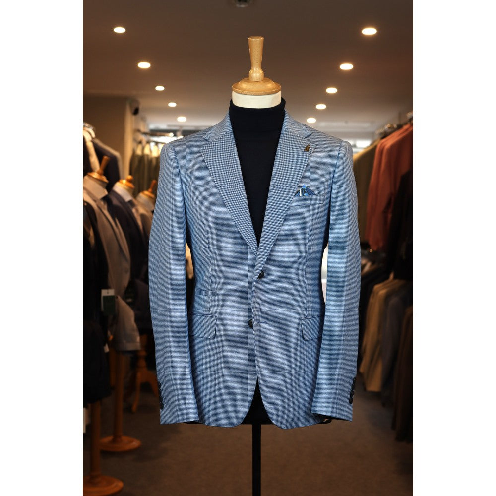 Fratelli Uniti Fratelli Uniti Simone Blue Jacket Blue front view