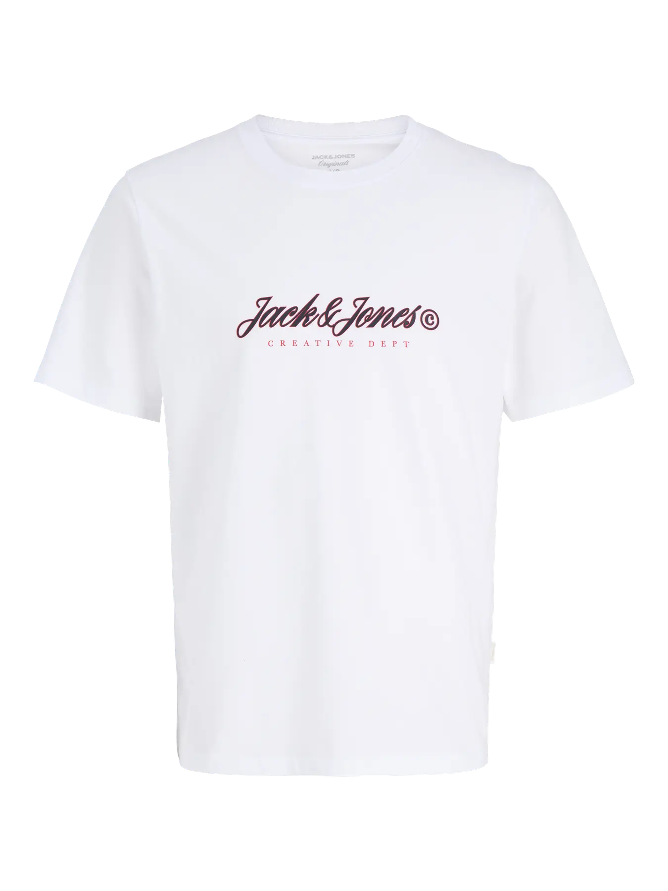 JACK JONES ORIGINALS Montauk Type Front Tee -Bright White Bright White front view