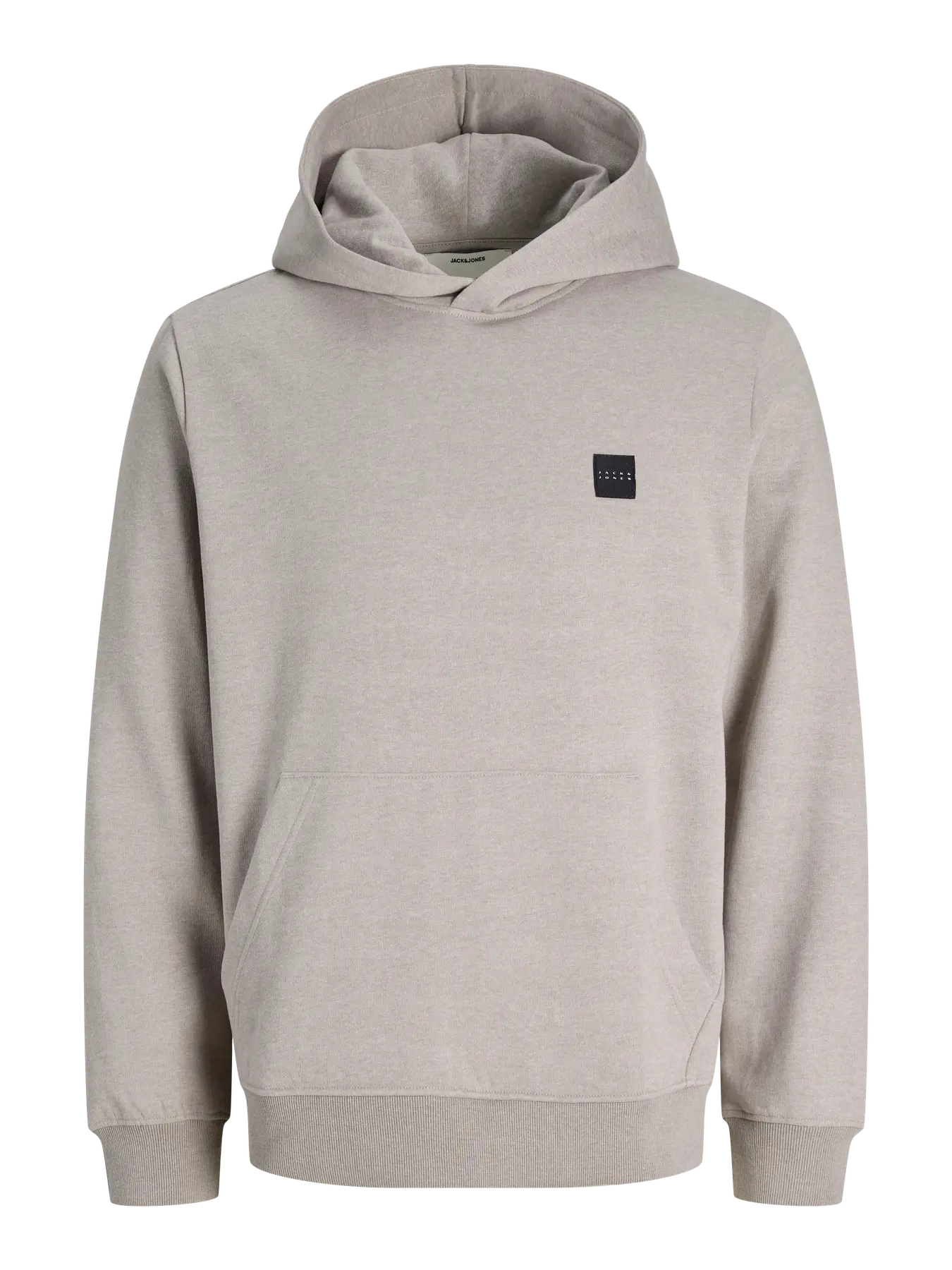JACK & JONES Fusion Melange Hoodie in Dove Melange front view