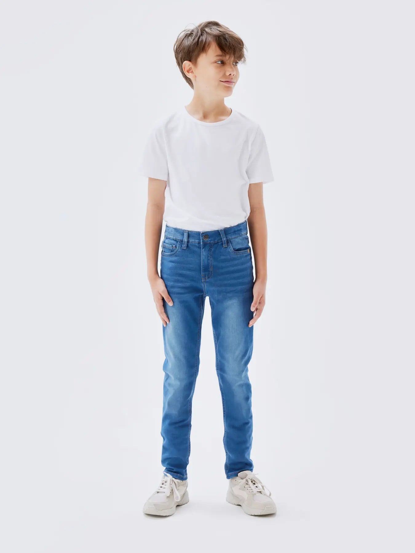 NAME IT Theo Medium Blue Denim Slim Jeans Medium Blue Denim front view