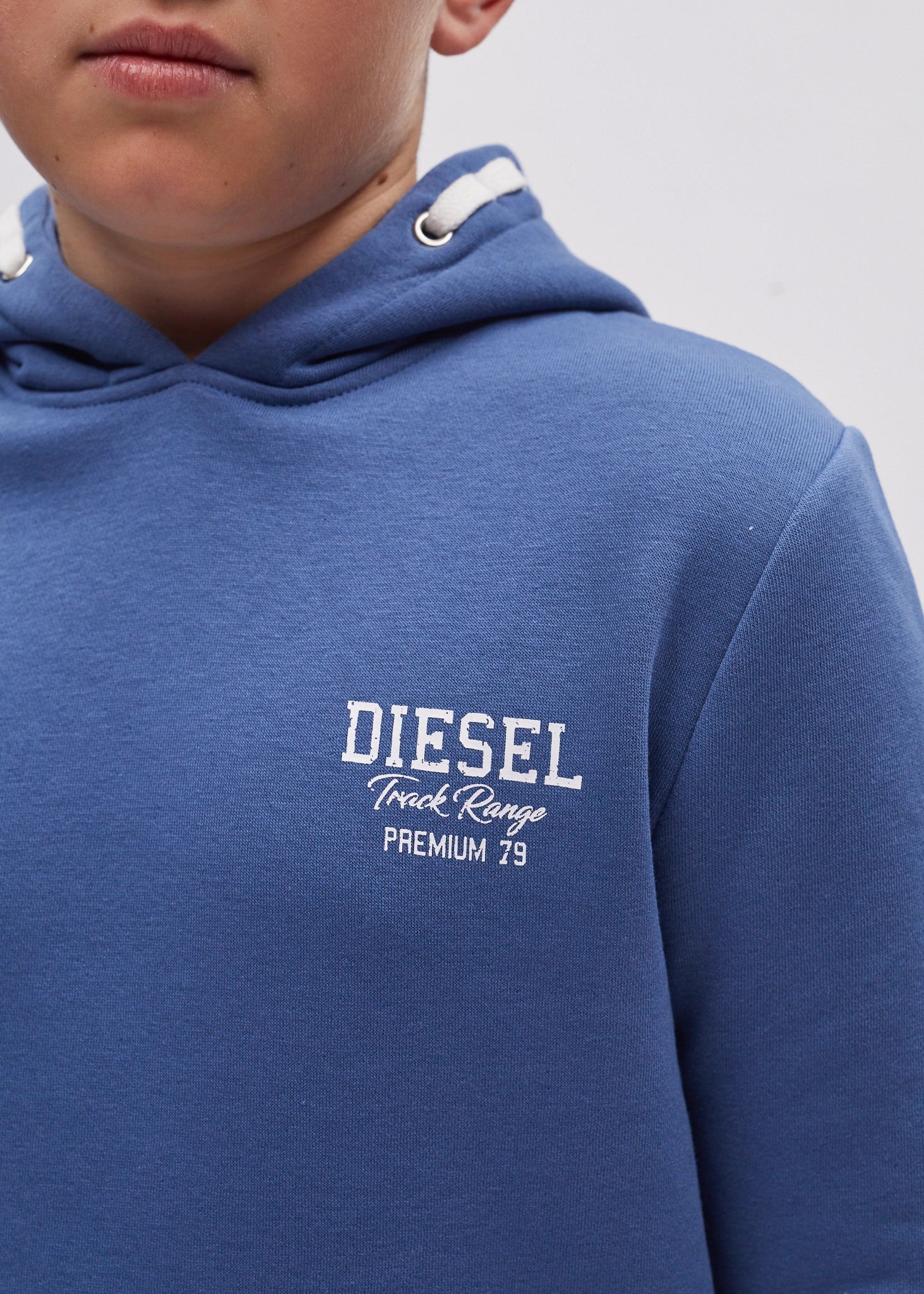 DIESEL KIDS Garman Denim Hoodie DENIM side view