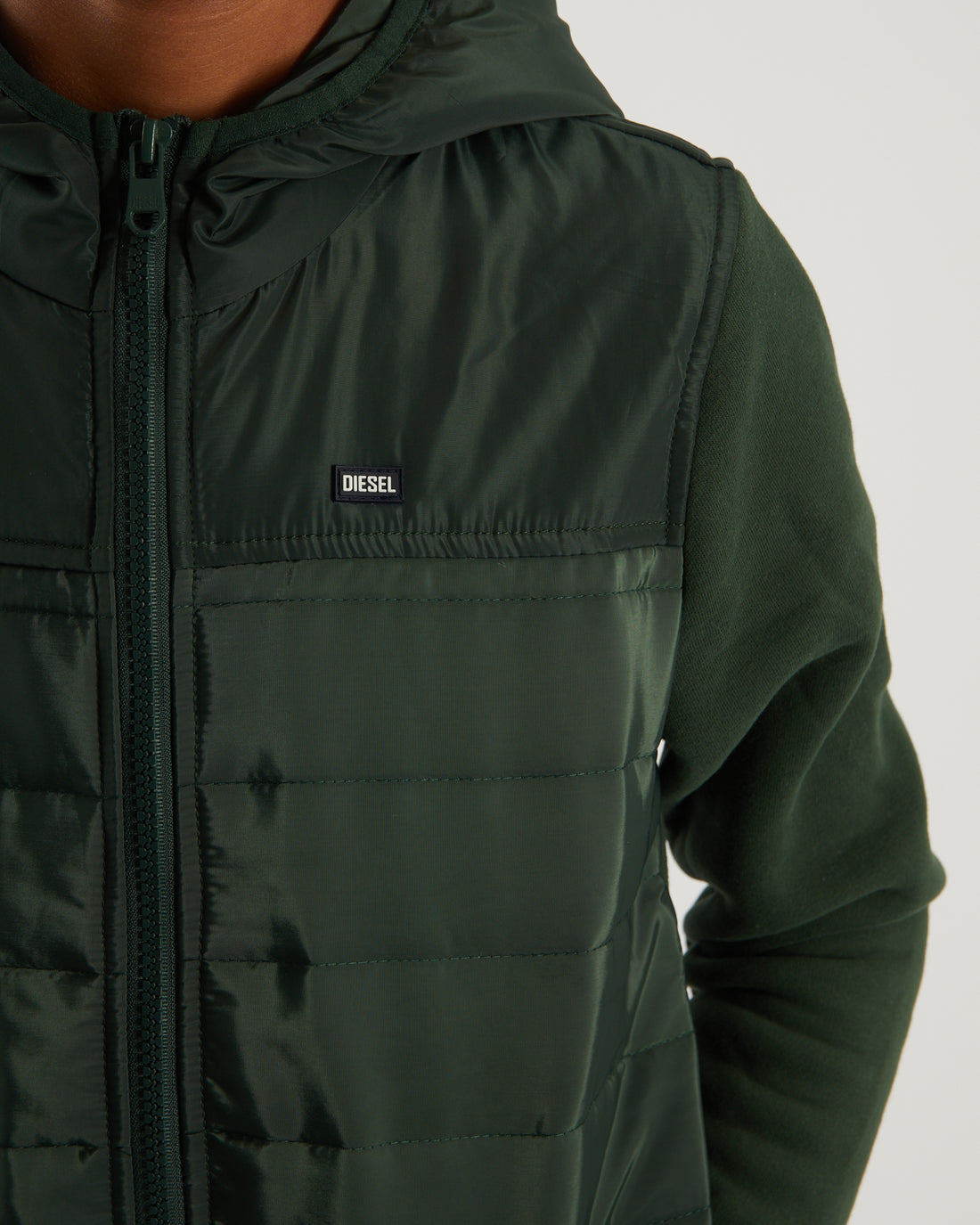 Boy's Granger Zipper - Green-Logo View