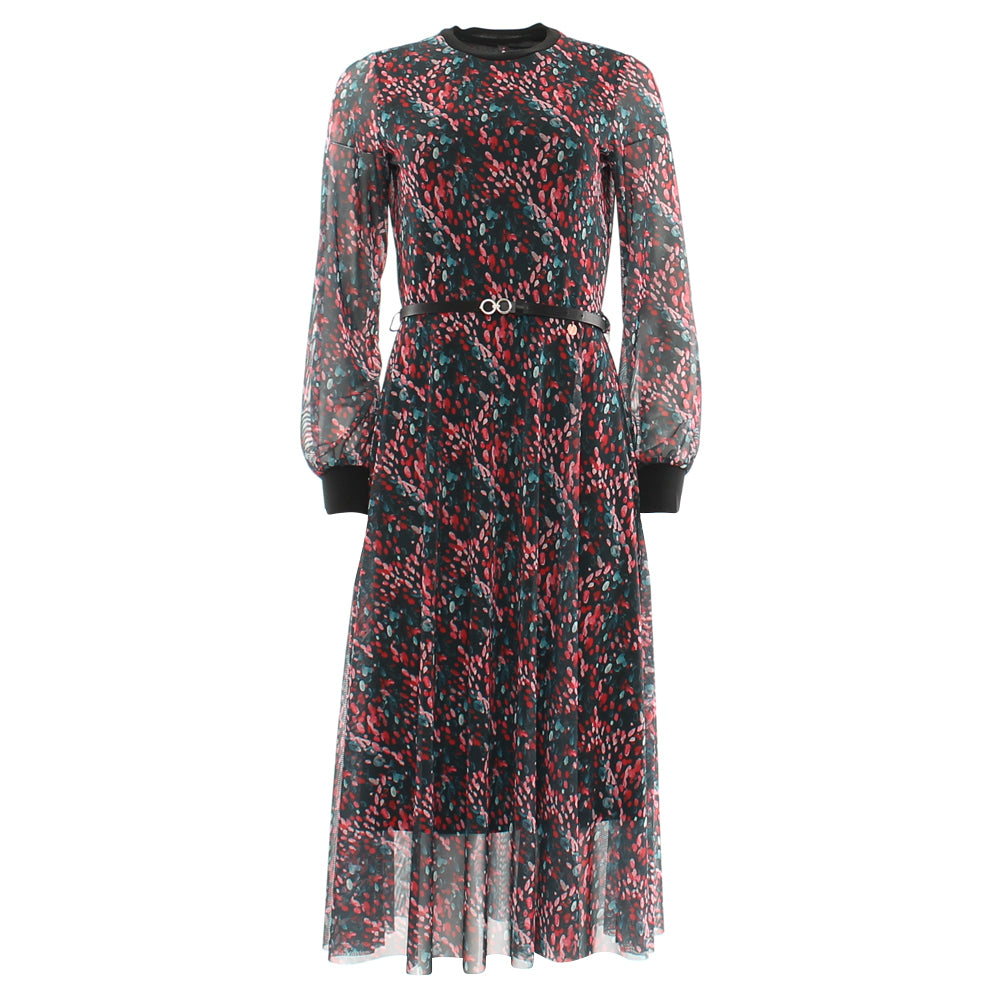 Ladies Gwyneth Teal Midi Dress-Ghost Front View