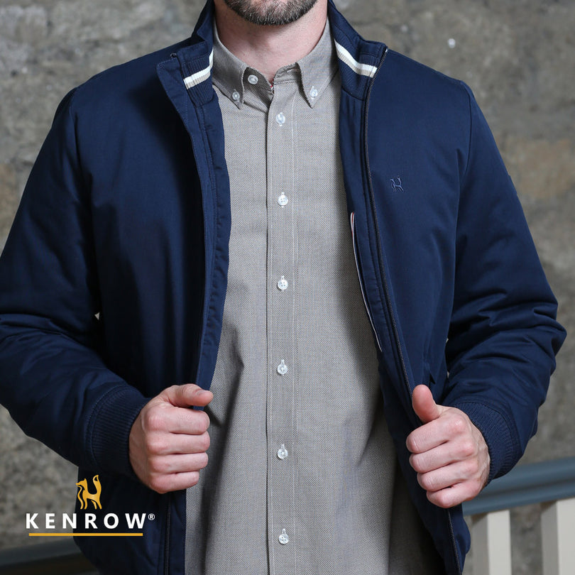 Kenrow Menswear Heath Navy Jacket Navy model front view