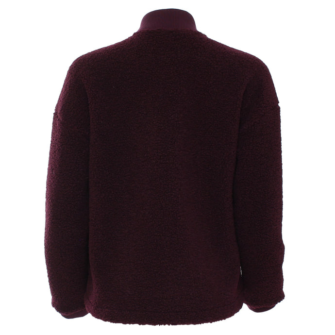 RANT & RAVE LADIES Relax & Renew Heidi Borg Bomber Jacket-Plum Plum flat front view
