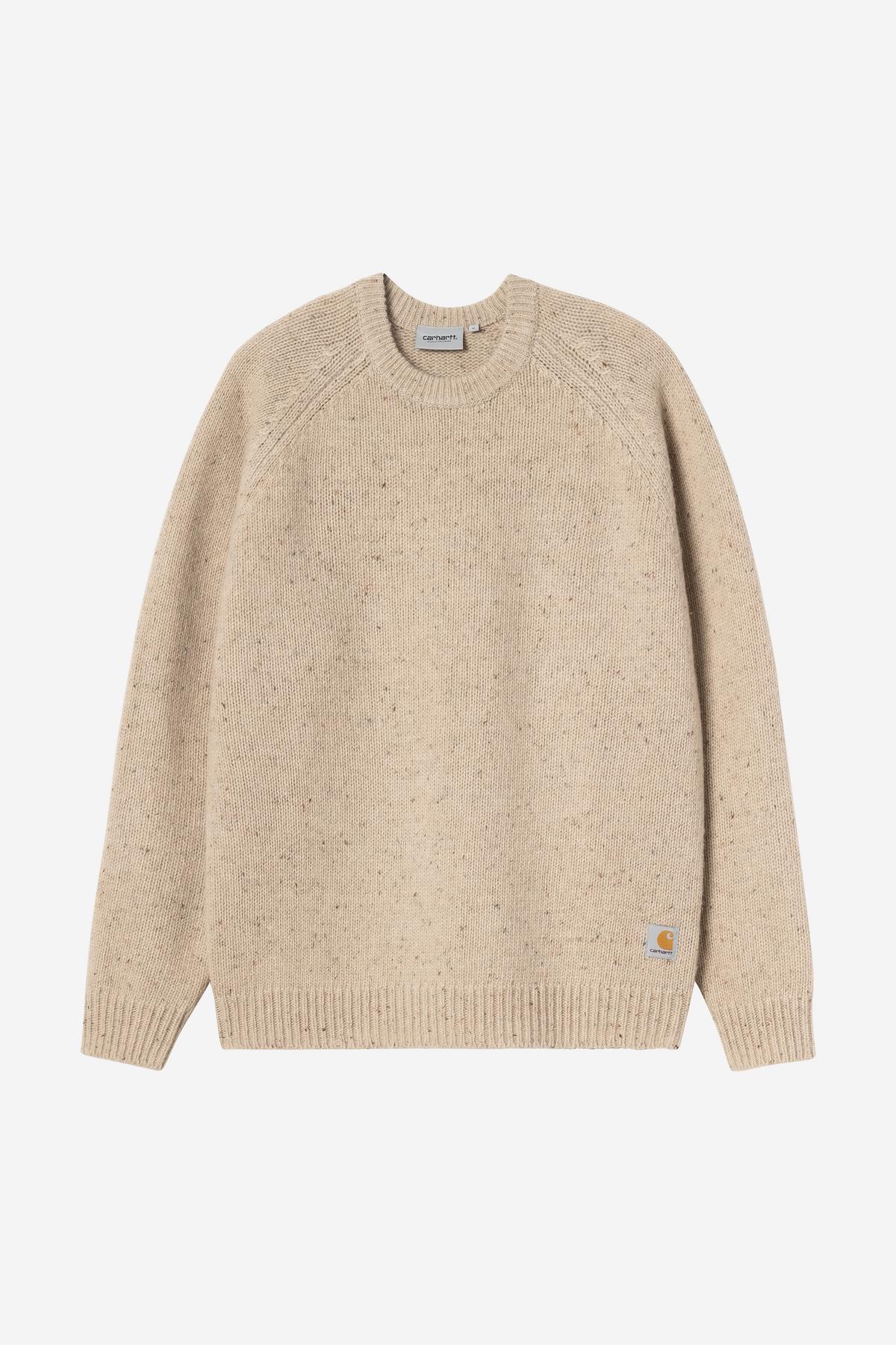 Beige sweater on a white background