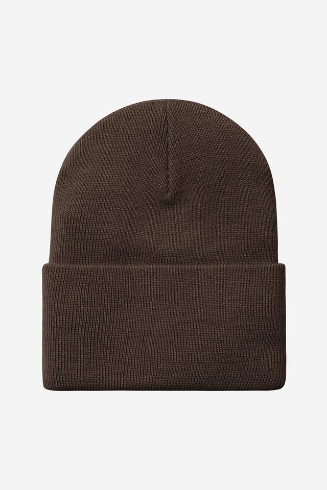 Brown beanie on a light gray background