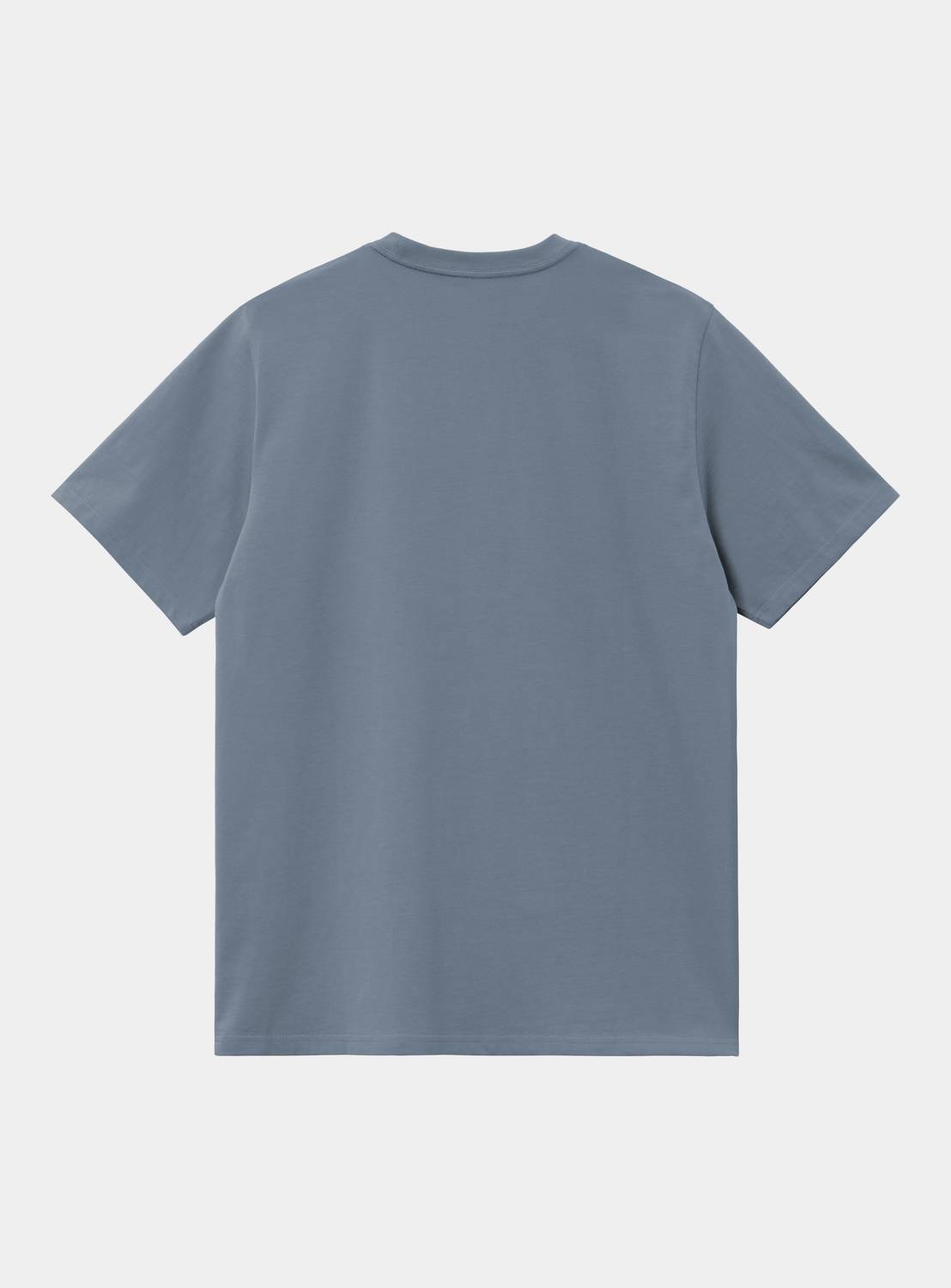 Carhartt WIP S/S Chase T-Shirt in Icesheet / Gold, back view, plain short-sleeve T-shirt
