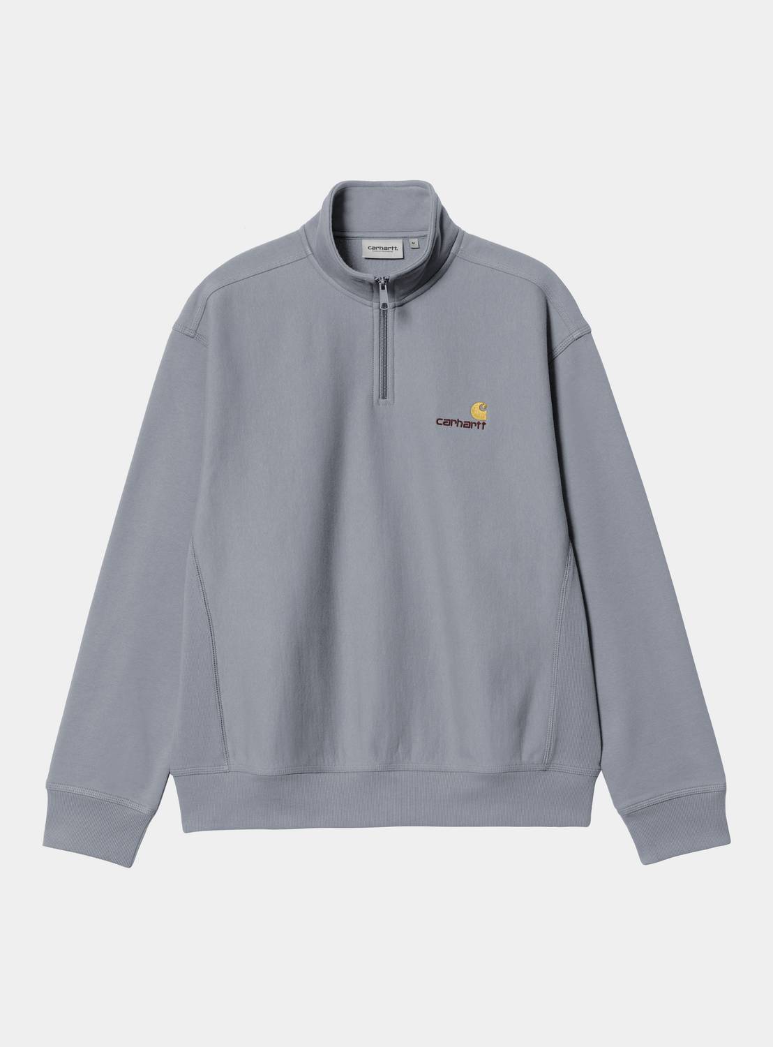 Carhartt WIP Half Zip American Script Sweat-Shady Blue Shady Blue back view