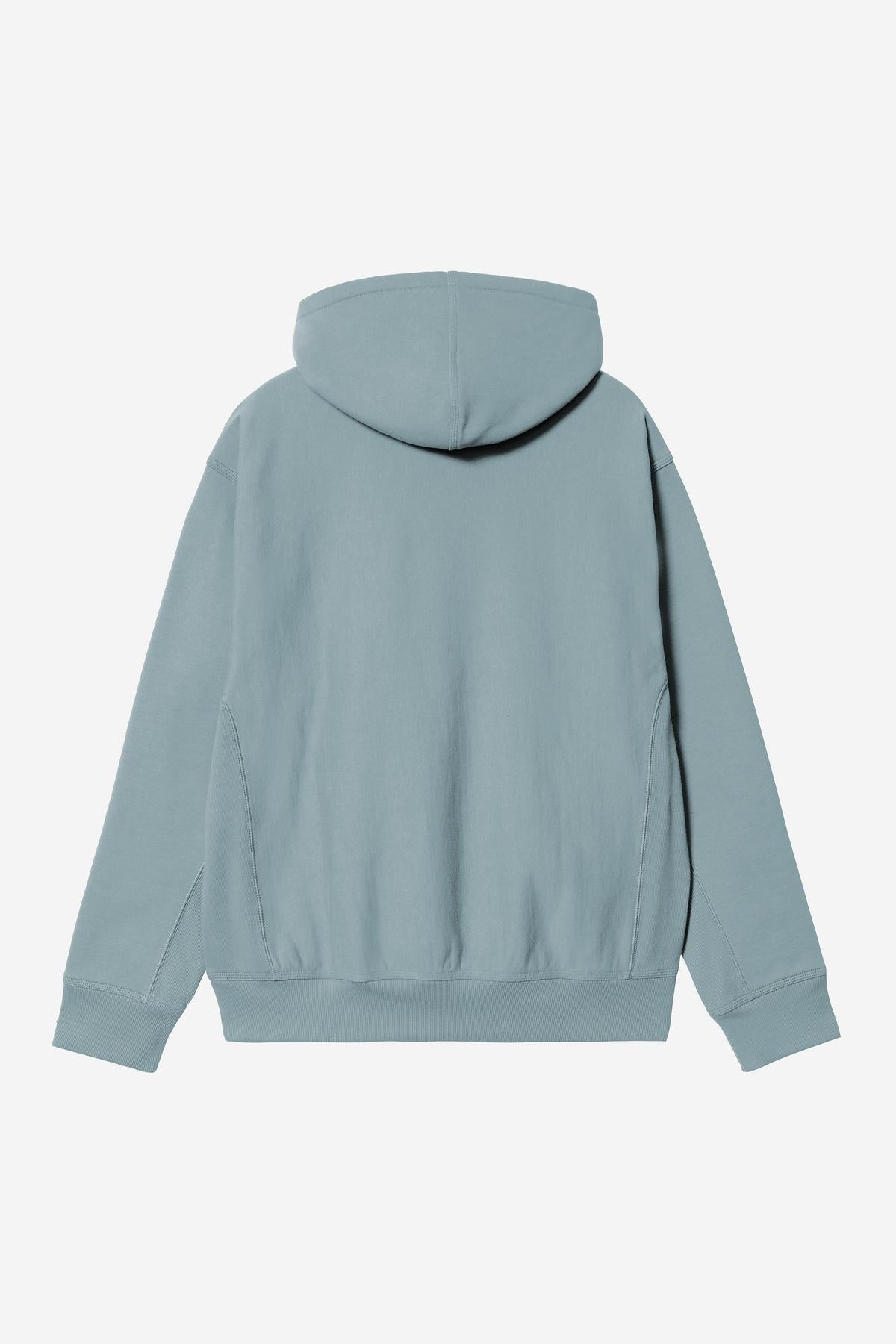 Light blue hoodie on a white background