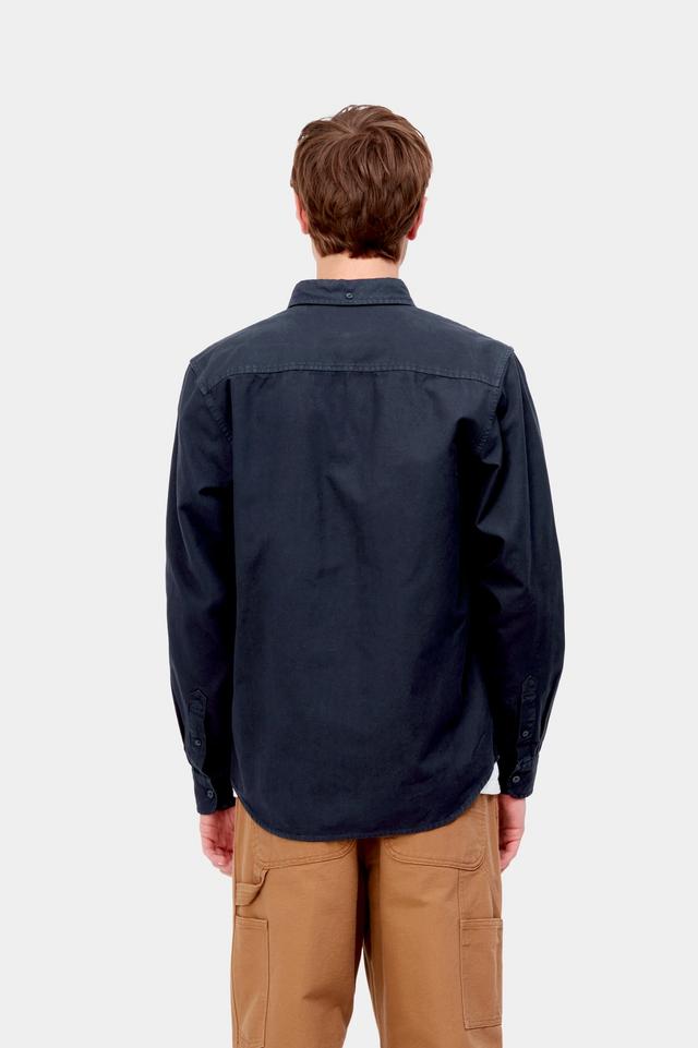 Carhartt WIP Bolton Shirt-Dark Navy DARK NAVY detail view