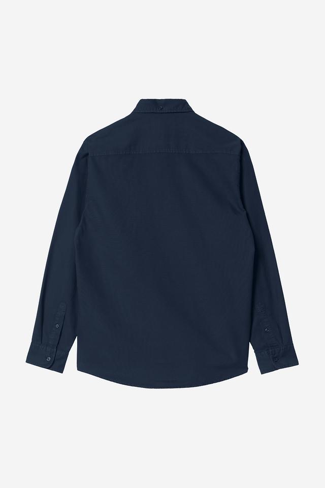 Carhartt WIP Bolton Shirt-Dark Navy DARK NAVY flat front view