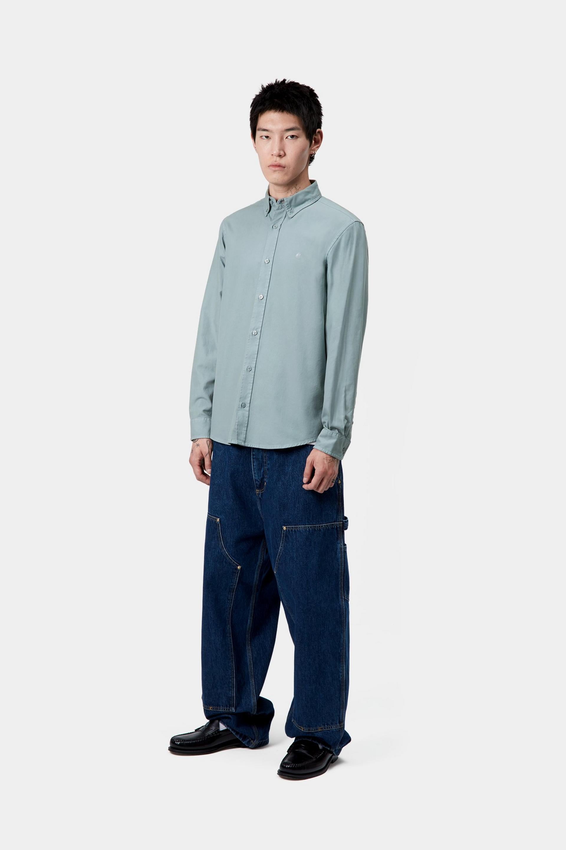 Men's Long Sleeve Bolton Shirt-Citadel-Model Full Front View