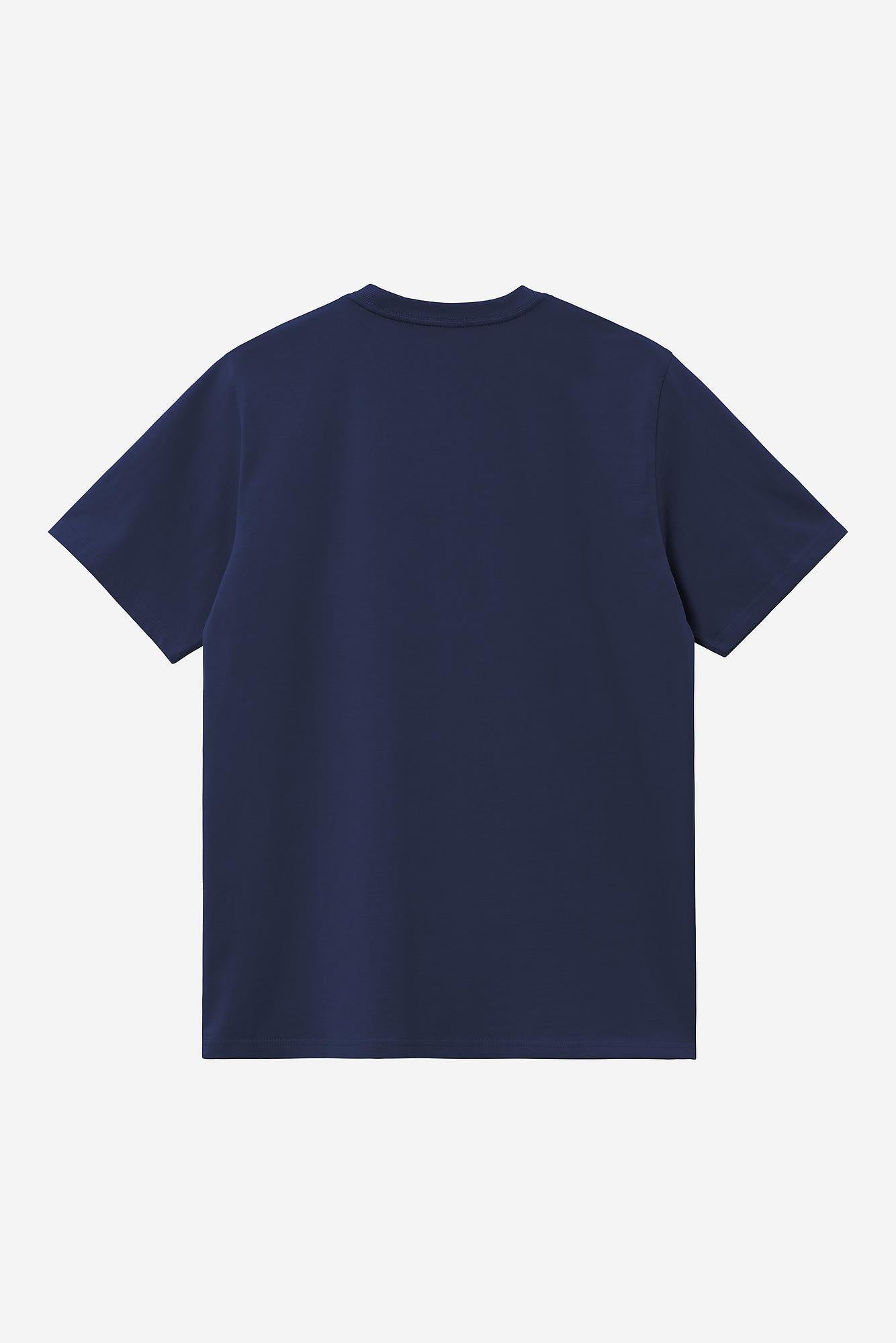 S/S Script Embroidery T-Shirt-Ink / Air Yellow