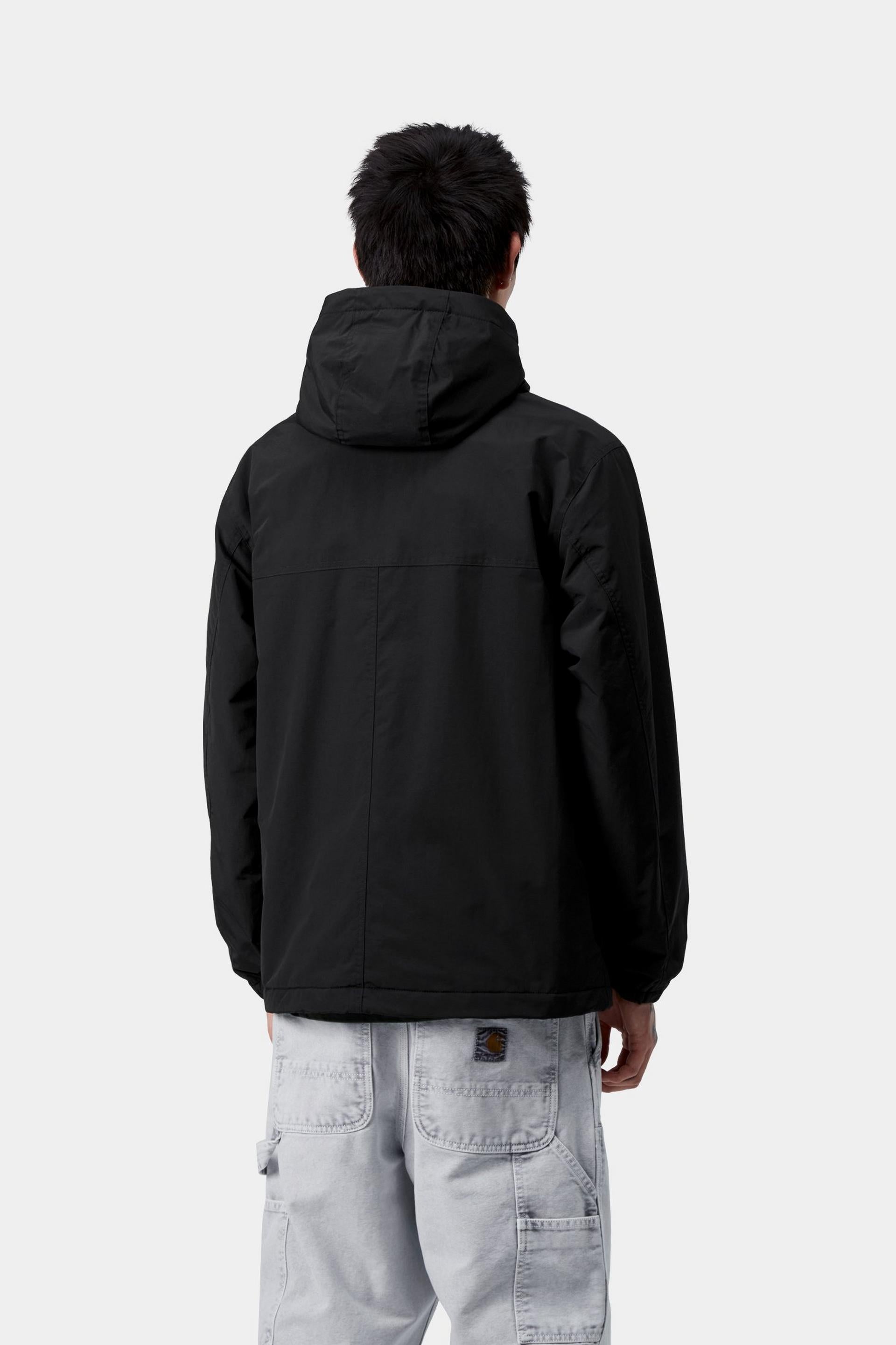 Windbreaker Pullover-Black/White