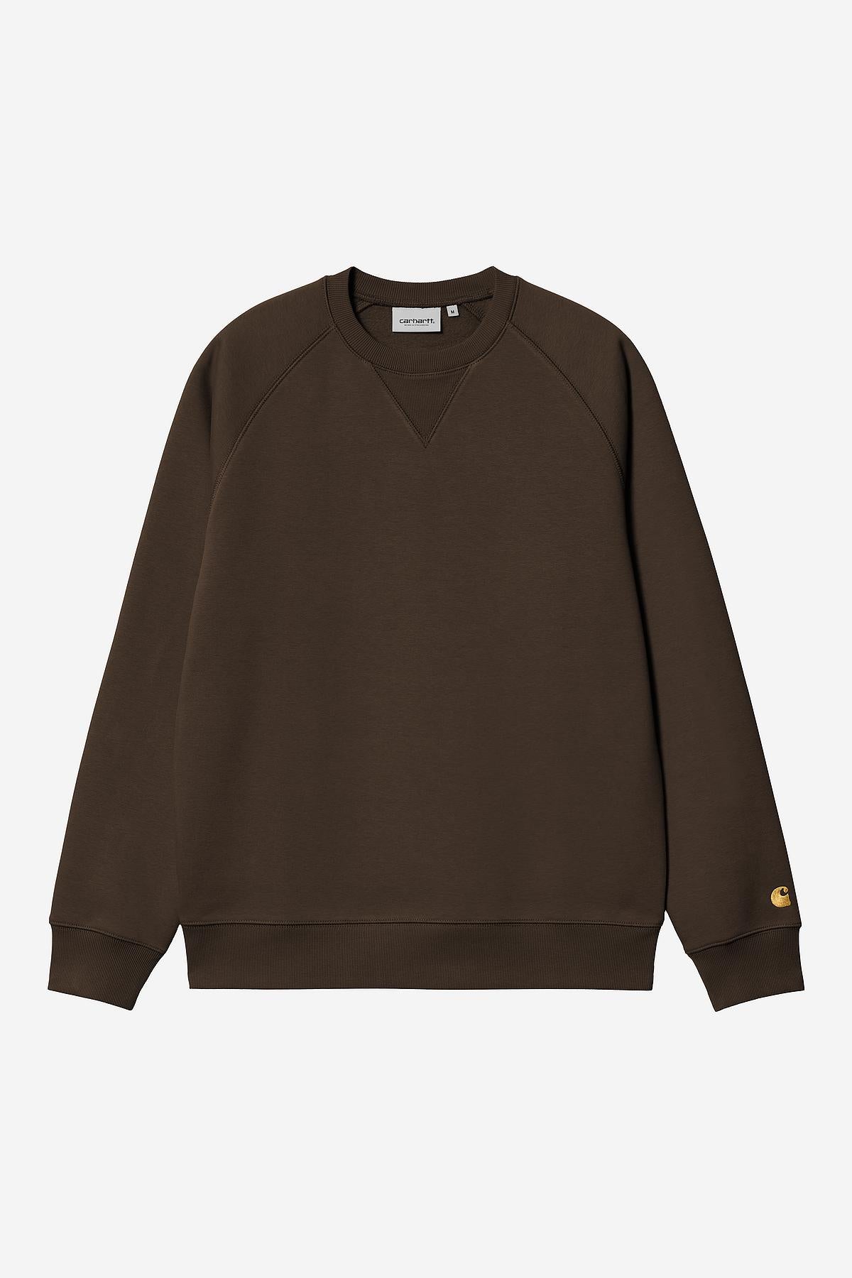 Carhartt WIP Chase Sweat-Tobacco / Gold Tobacco / Gold back view