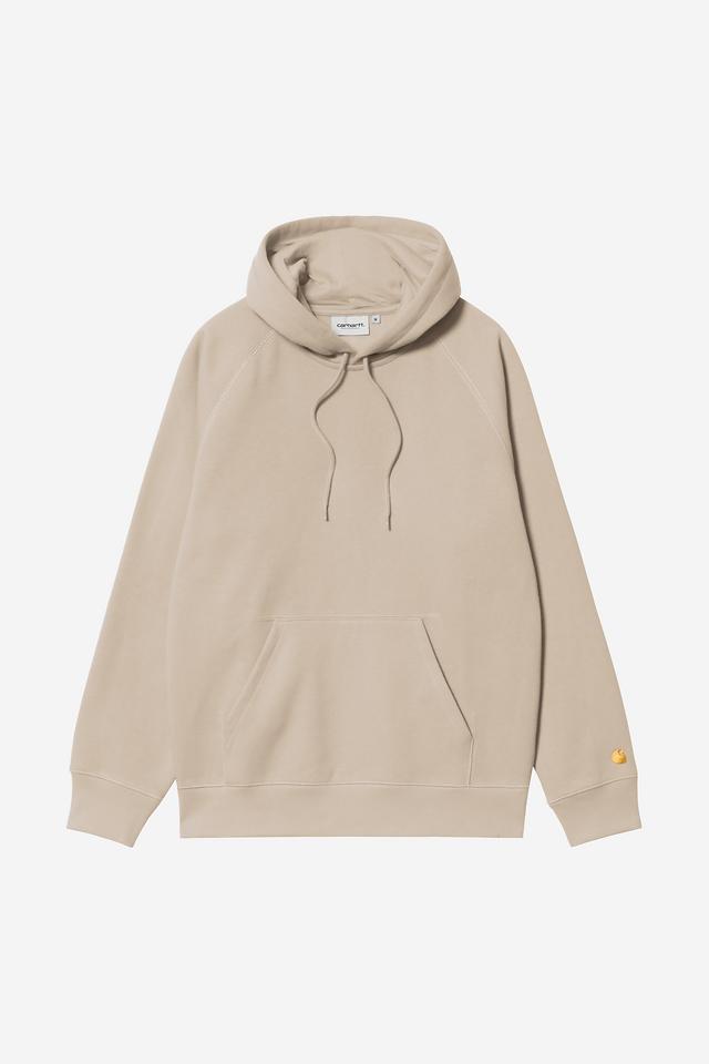 Beige hoodie on a white background