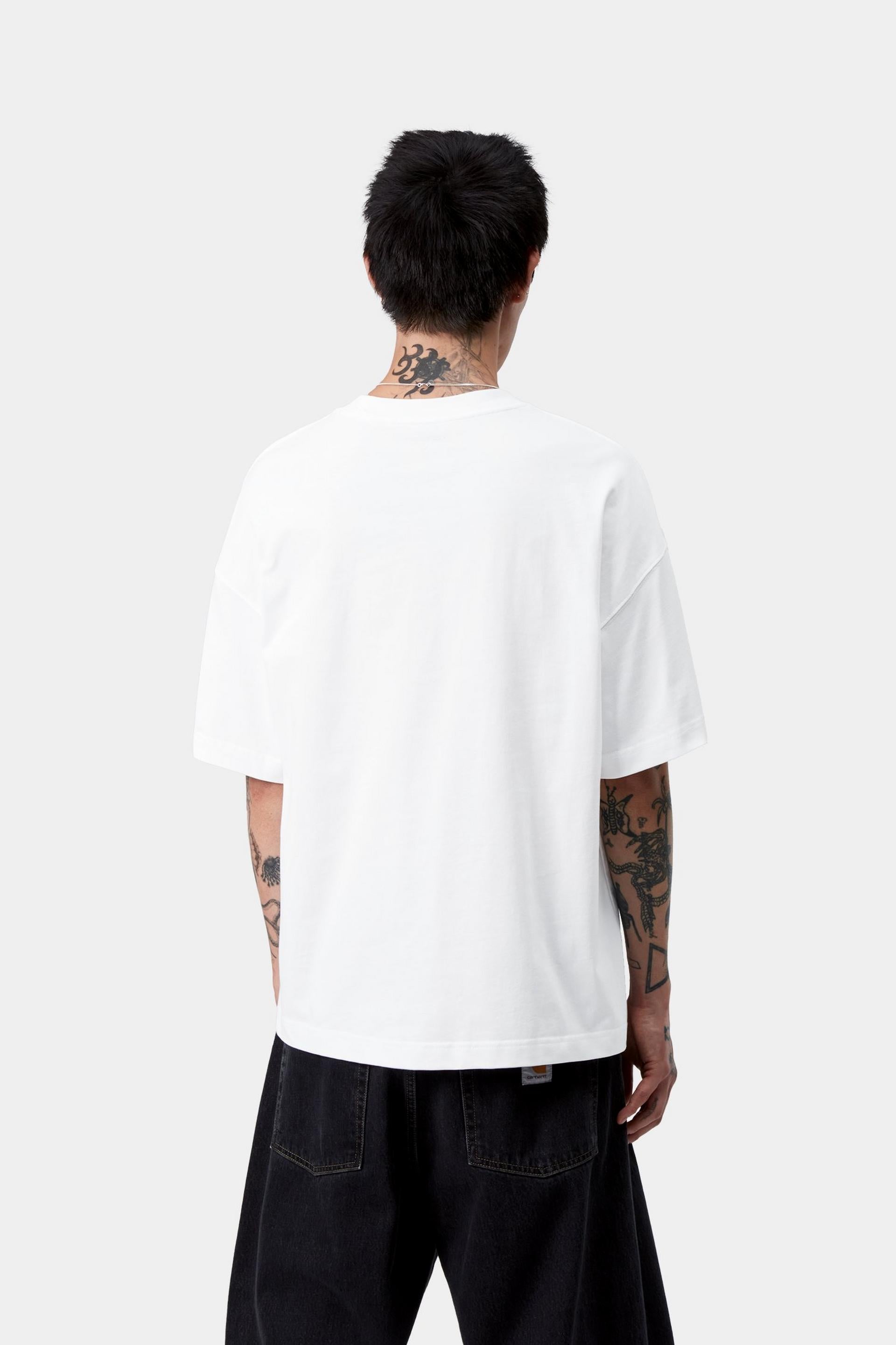 Short Sleeve Signature Script T-Shirt-White / Black