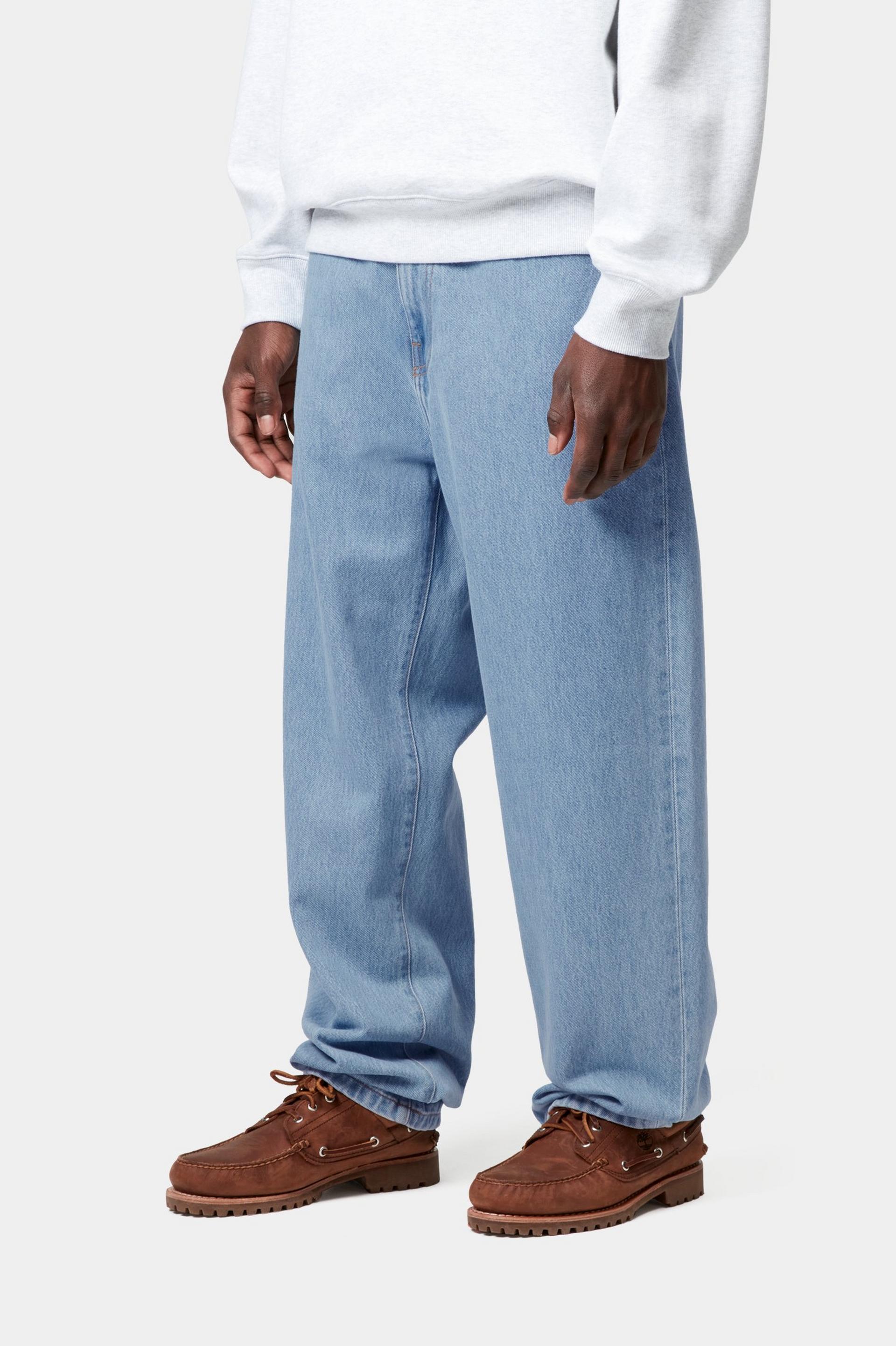 Carhartt WIP Aaron Pant-Blue Stone Bleached Blue Stone Bleached back view