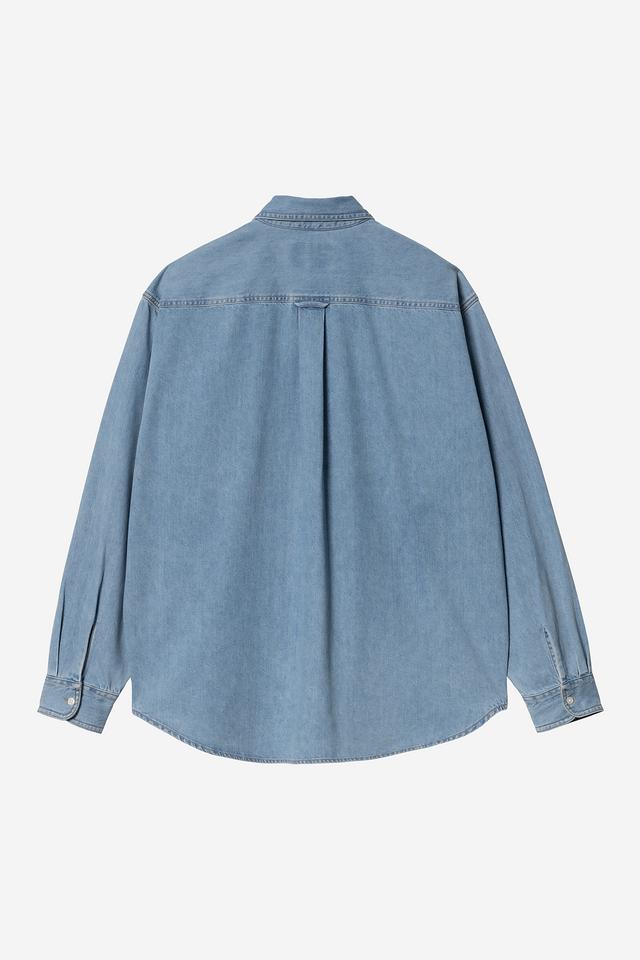 Carhartt WIP Lucas Shirt-Blue Bleached Blue side view
